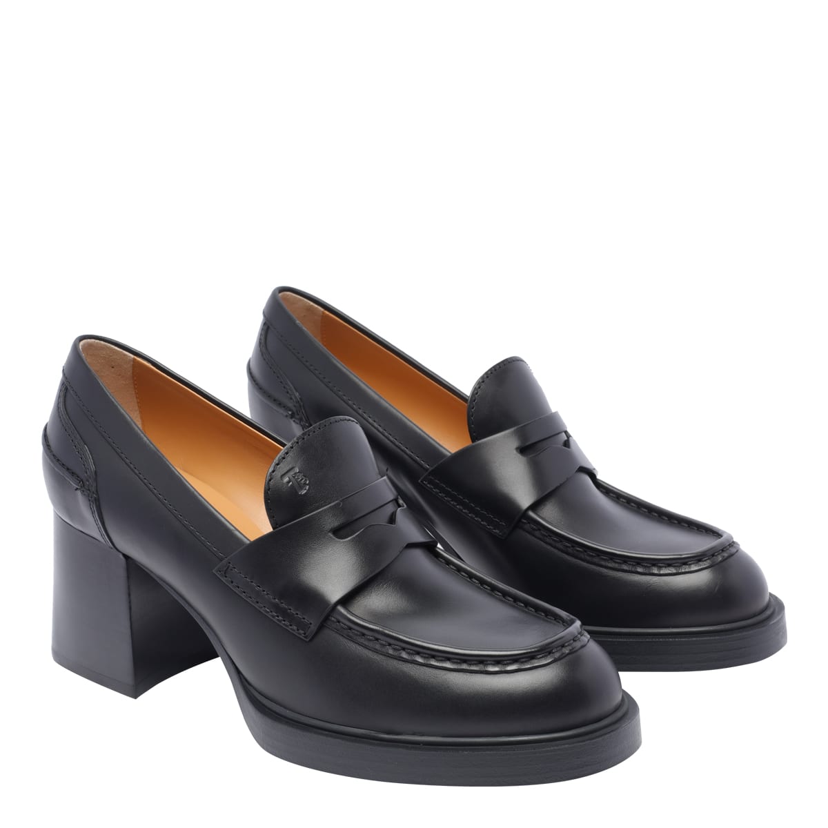 Shop Tod's Pump Loafers In Black