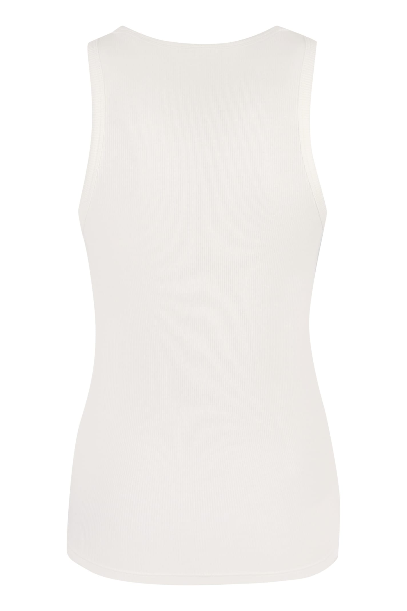 Shop Rabanne Cotton Tank Top In White