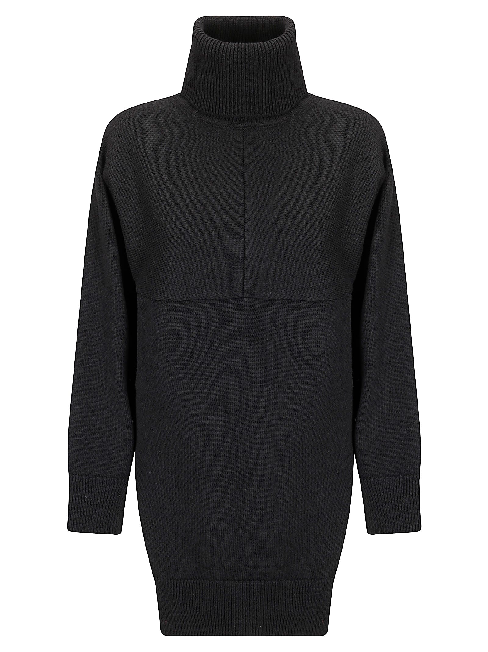 Stefano Mortari Turtleneck Mini Dress In Black