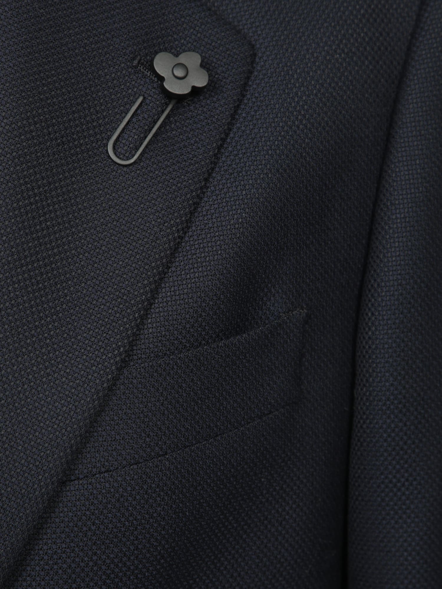 Shop Lardini Blue Wool Jacket