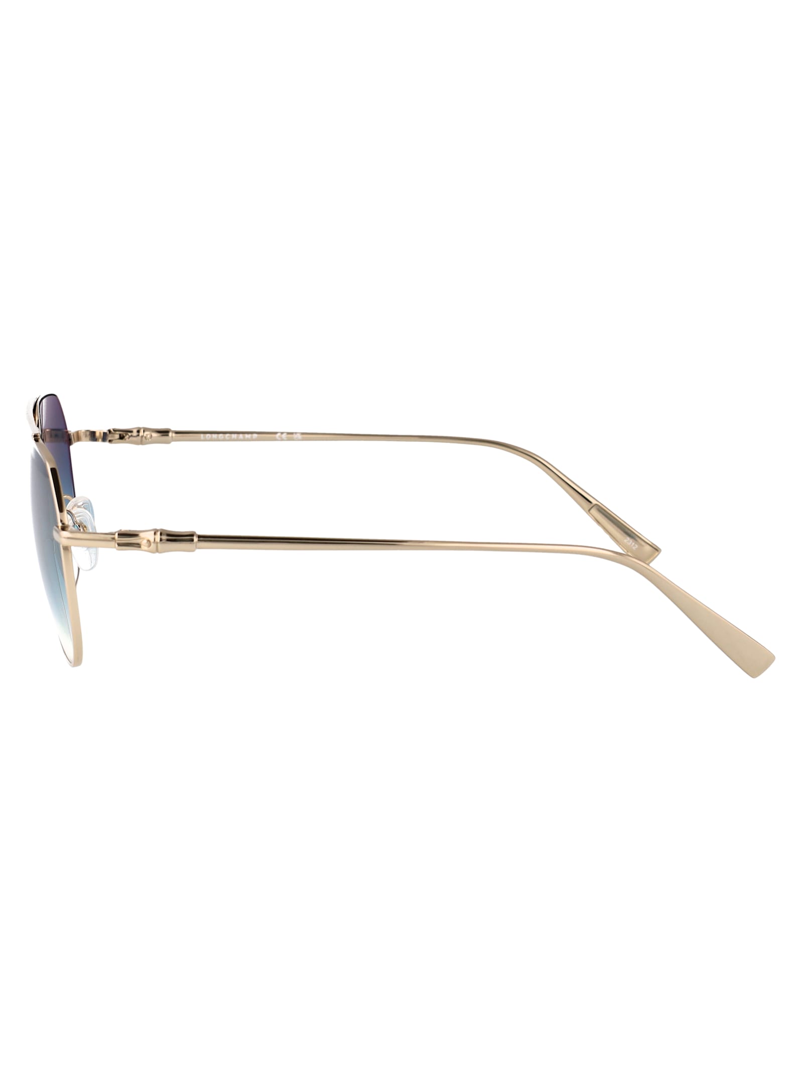 Longchamp Metal-frame Gradient Sunglasses In Gold