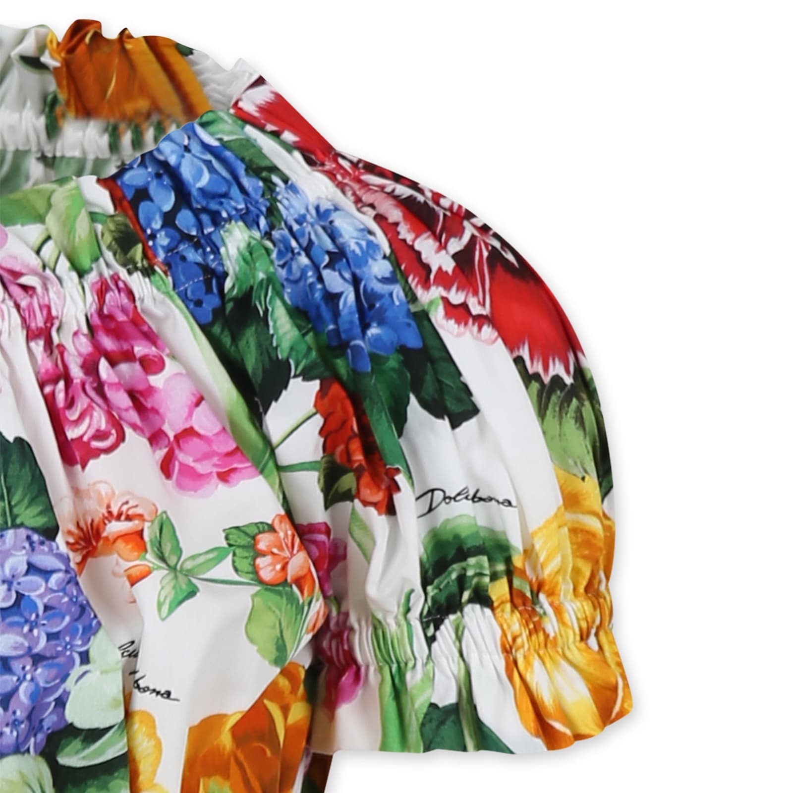 Shop Dolce & Gabbana Multicolor Top For Baby Girl With Floral Print