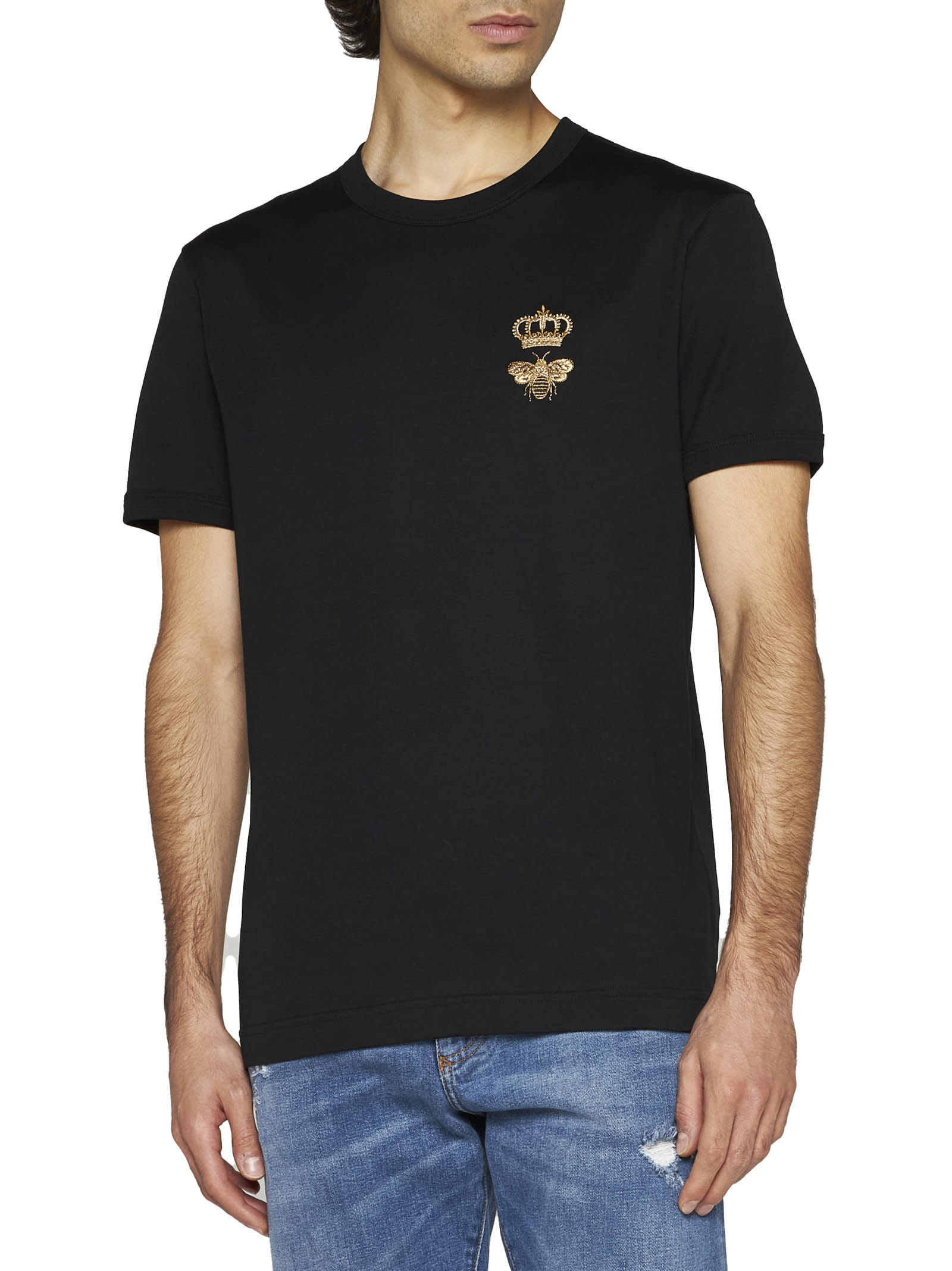 Shop Dolce & Gabbana Cotton T-shirt In Black