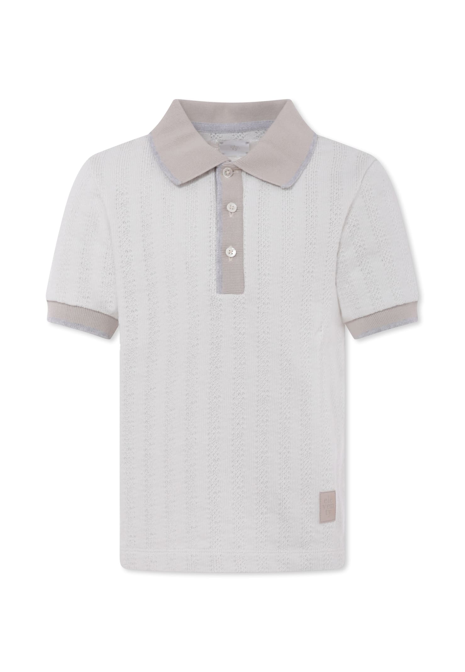 Eleventy Kids' Ivory Polo Shirt For Boy With Logo