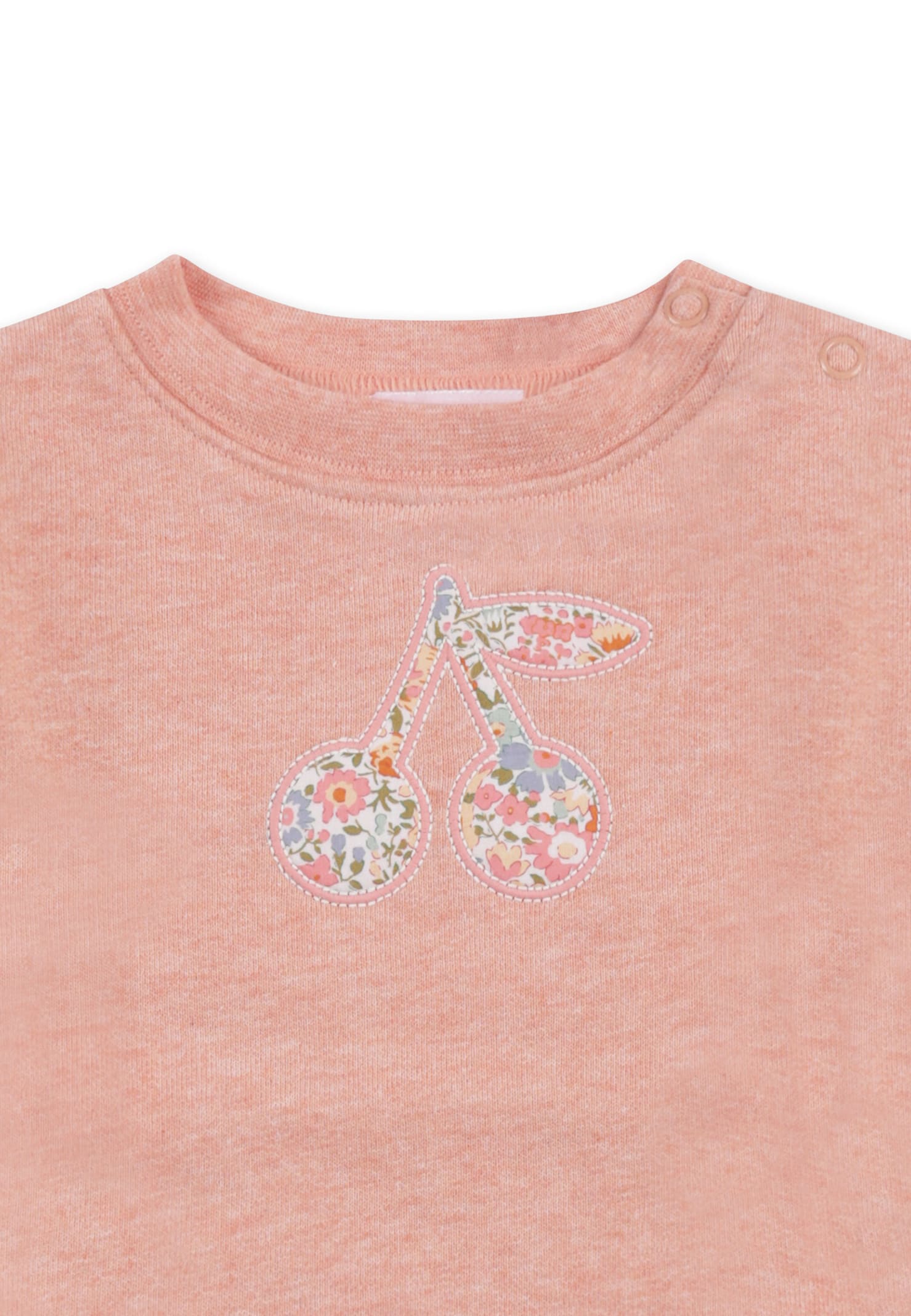 Bonpoint Pink T-shirt For Baby Girl With Cherries In Pink