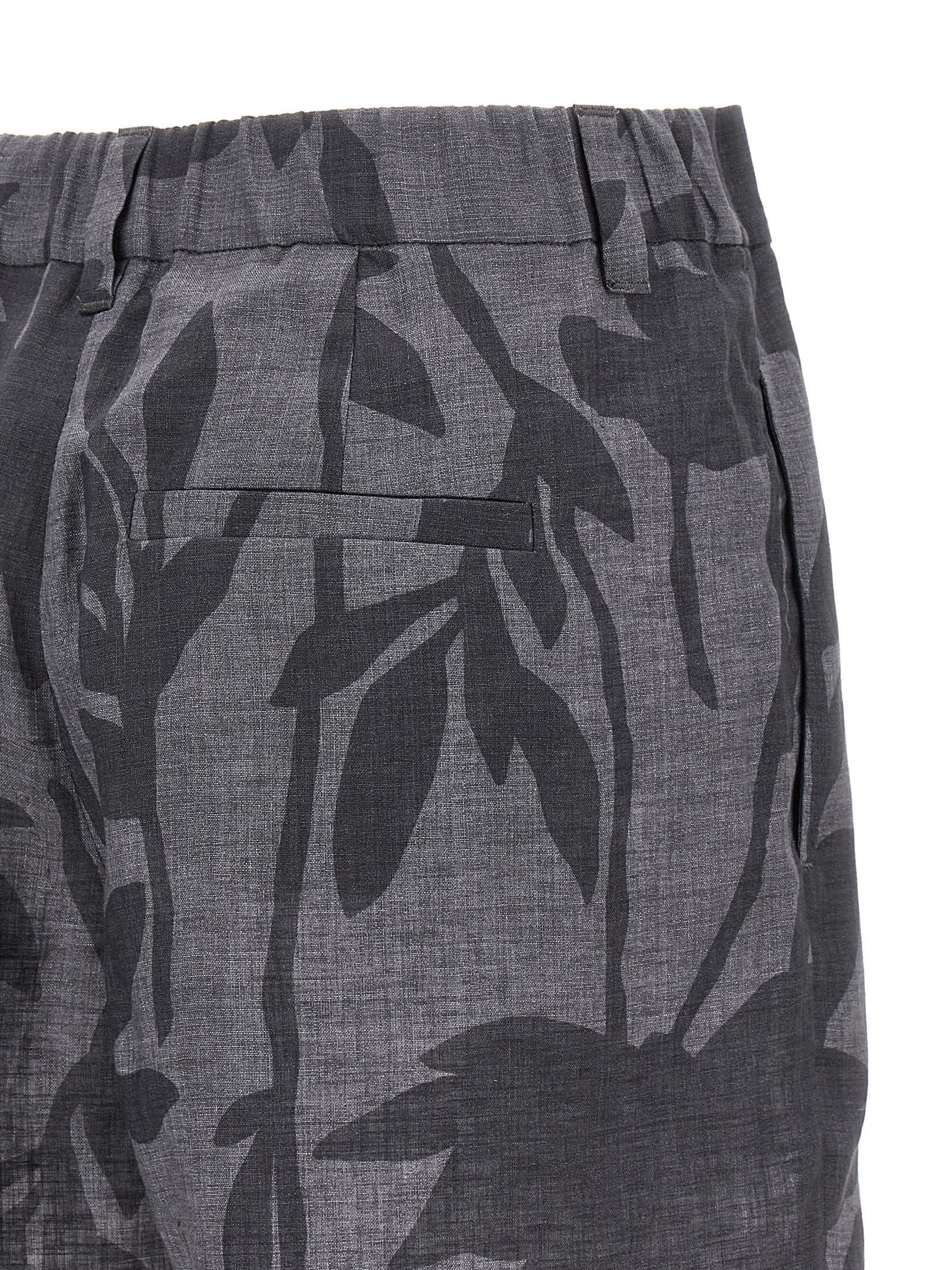 Shop Brunello Cucinelli Gathered Waist Shorts In Gray