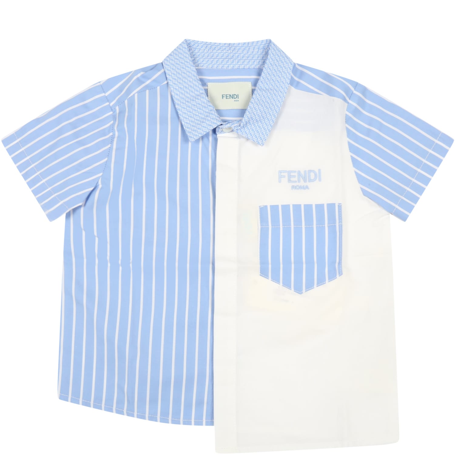 Fendi Multicolor Shirt For Baby Boy With Logos