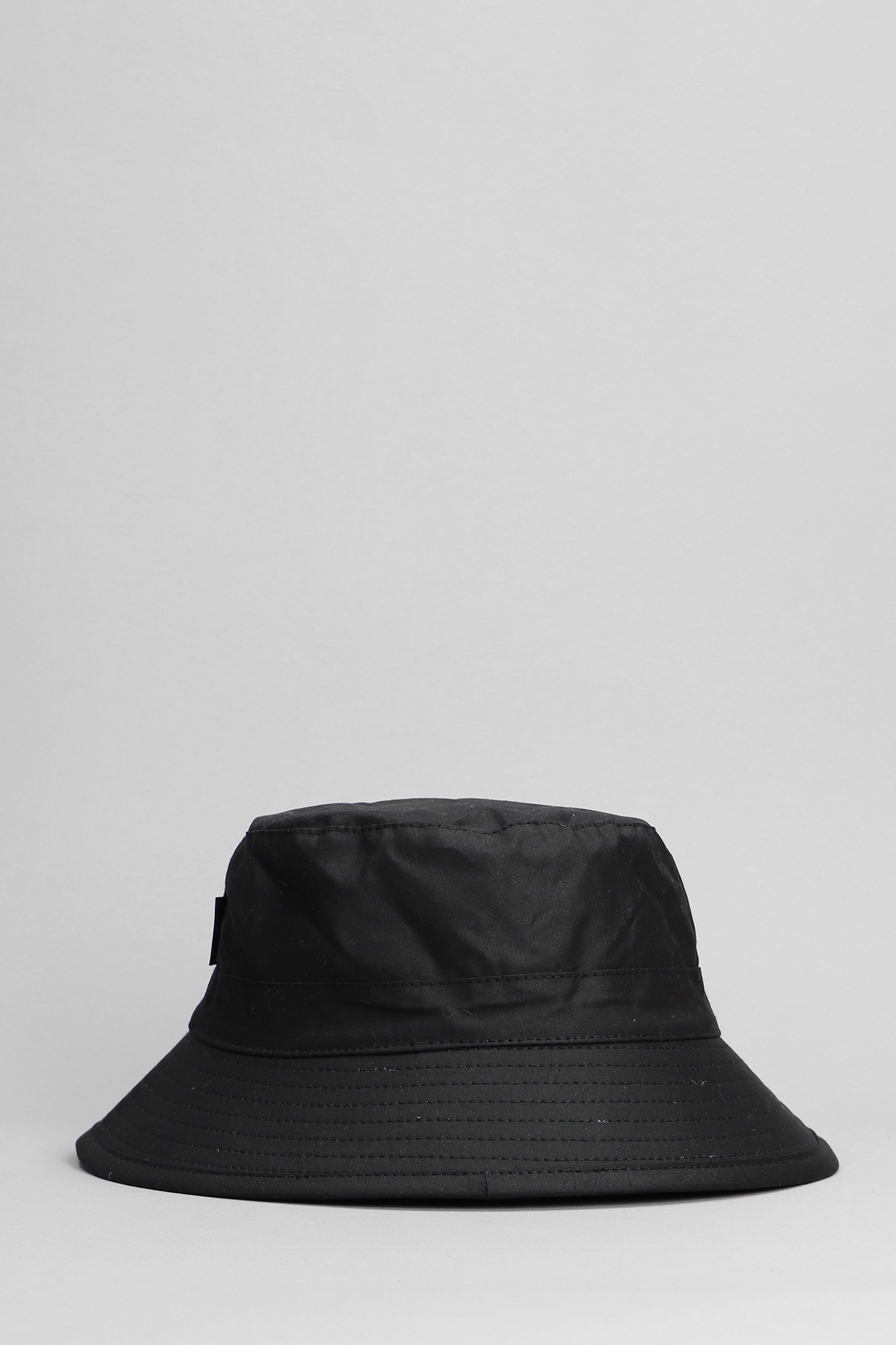 Barbour Wax Bucket Hats In Green Cotton In Black