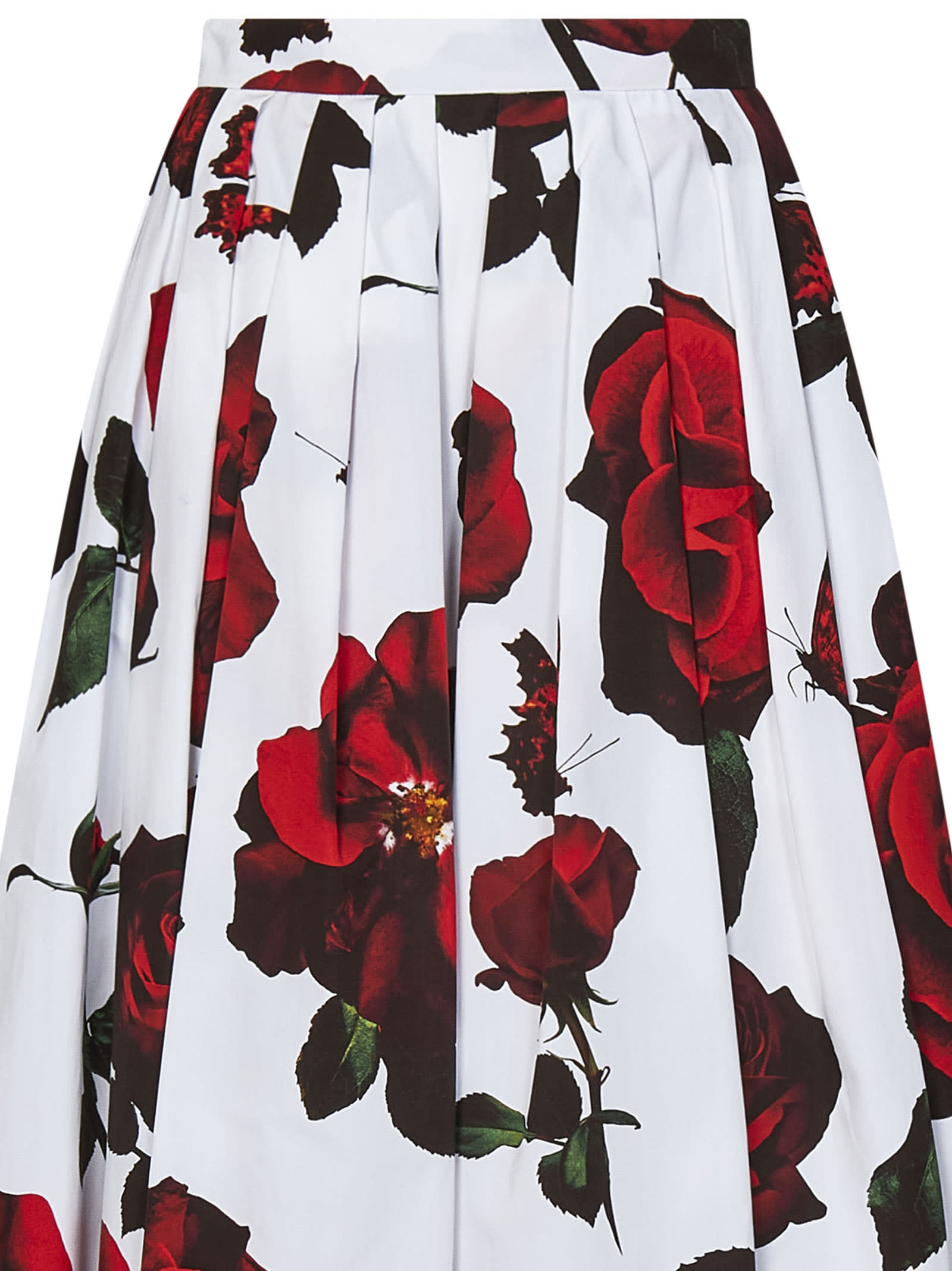 Shop Alexander Mcqueen Midi Skirt In White