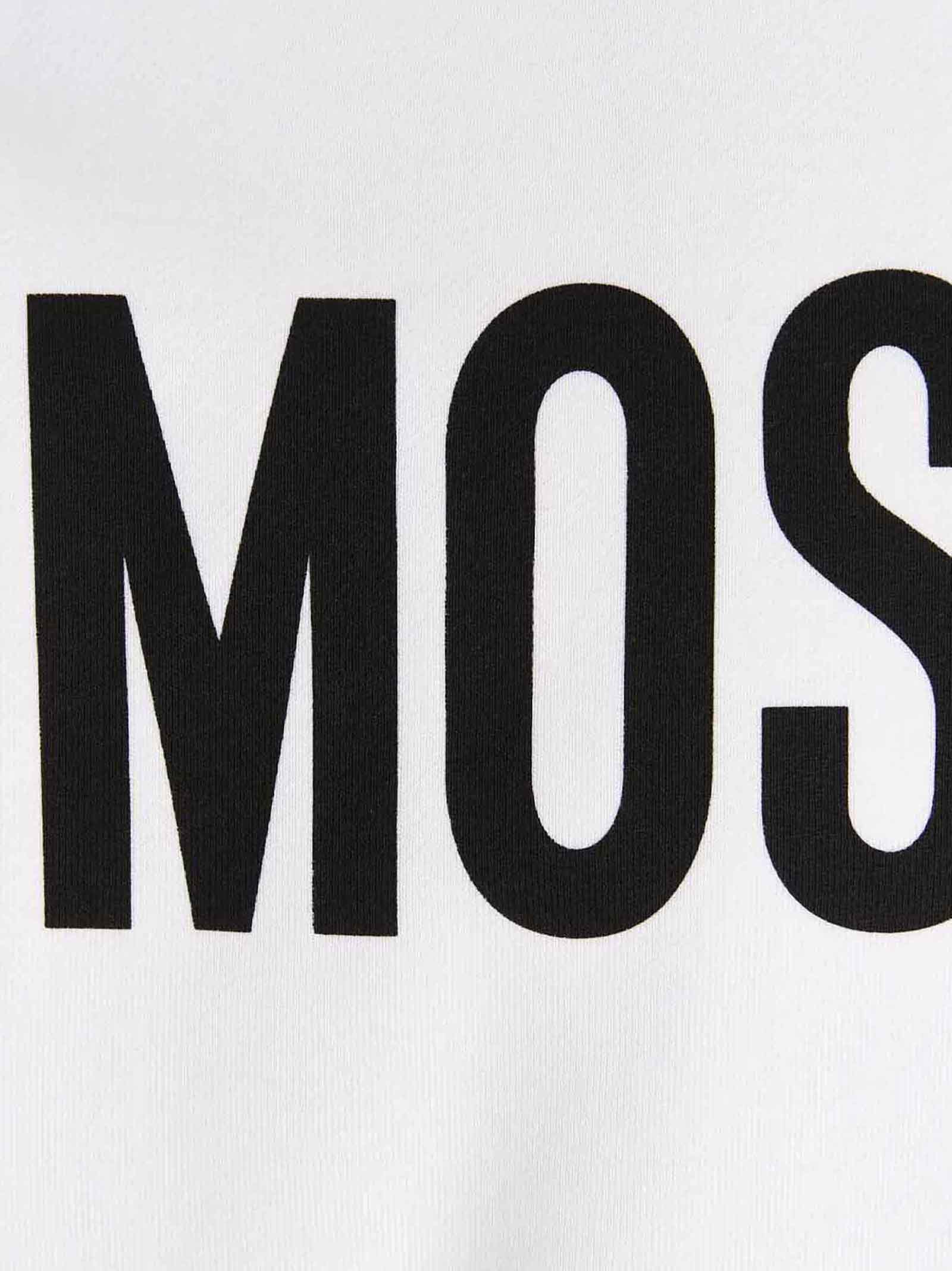 Shop Moschino Maxi Logo Sweatshirt In White