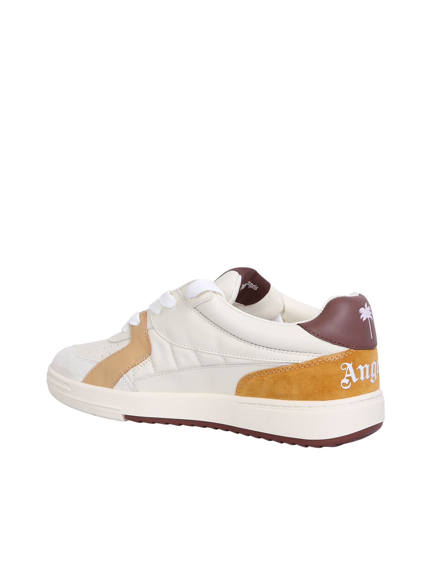 Shop Palm Angels University Beige/brown Sneakers
