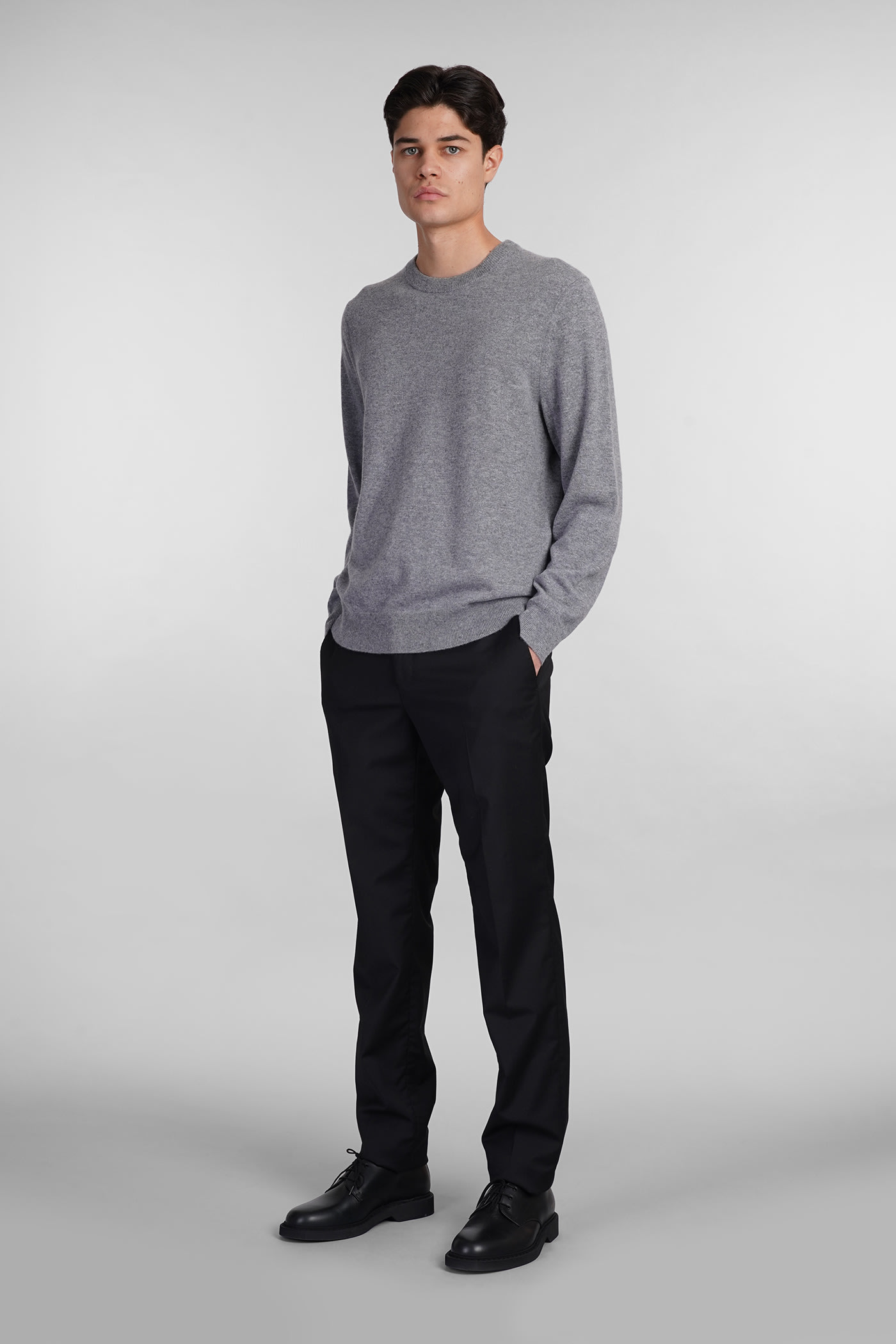 Shop Theory Knitwear In Grey Cashmere