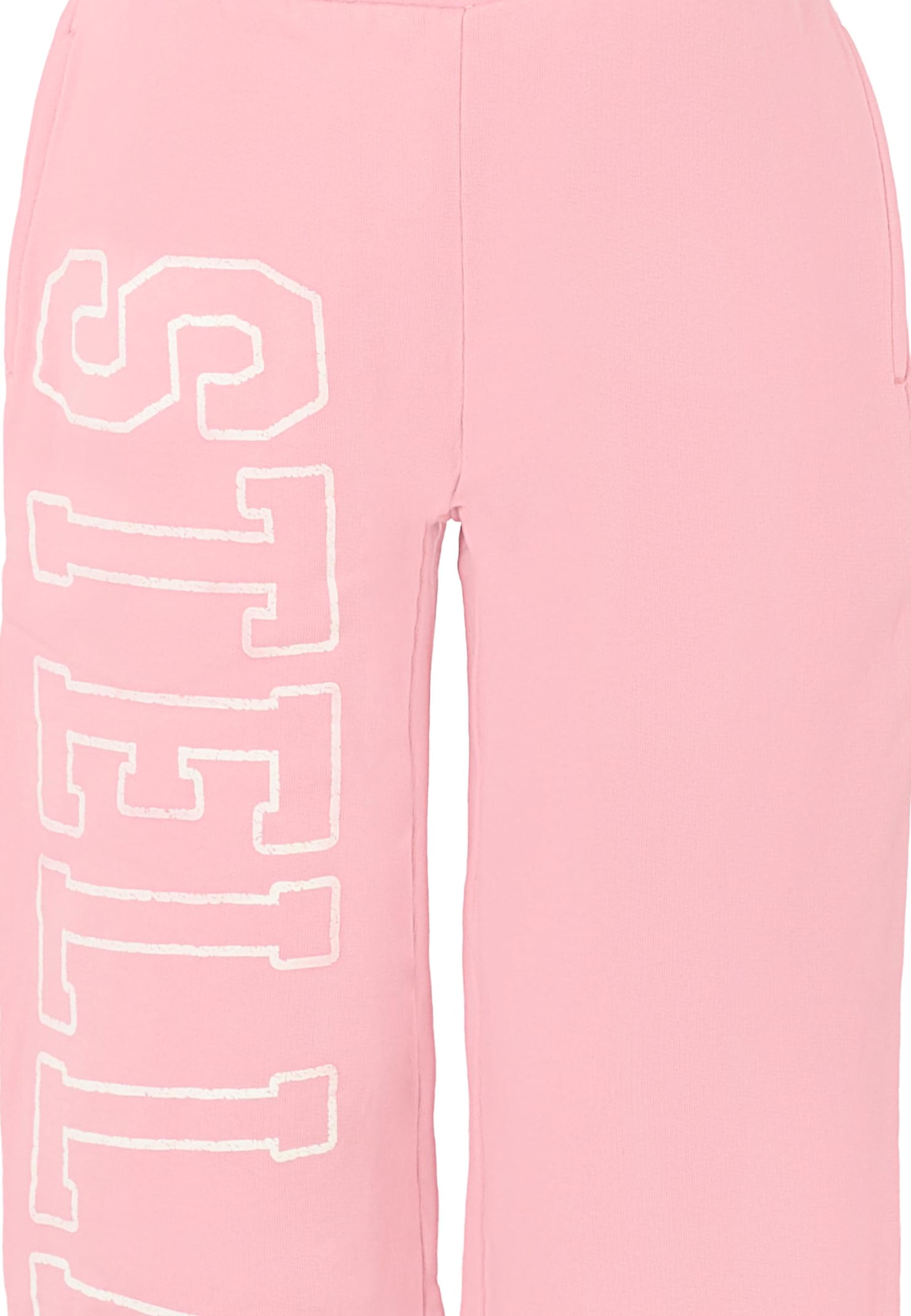 Stella Mccartney Pink Sweatpants For Girl With White Logo In Pink
