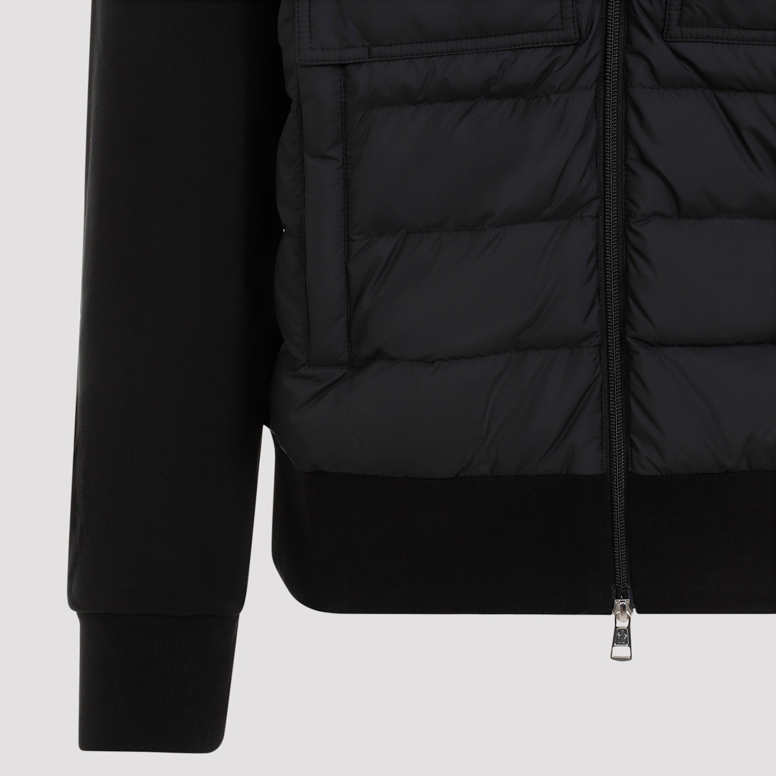 Shop Moncler Zipper Sweatshirt In Black