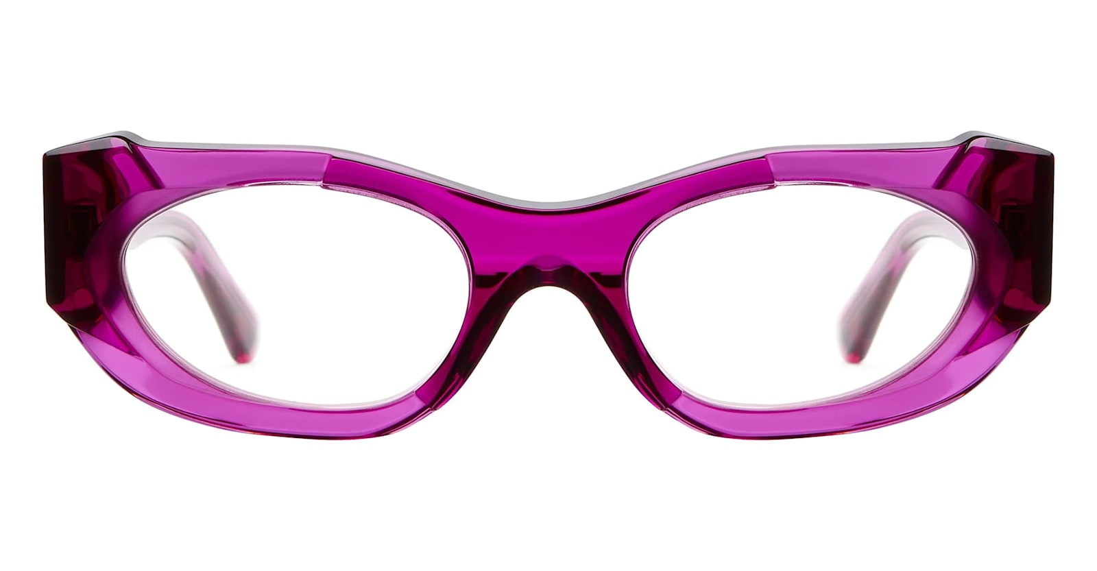 Kuboraum Mask K62 Fu / Transparent Fuchsia Rx Glasses In Purple