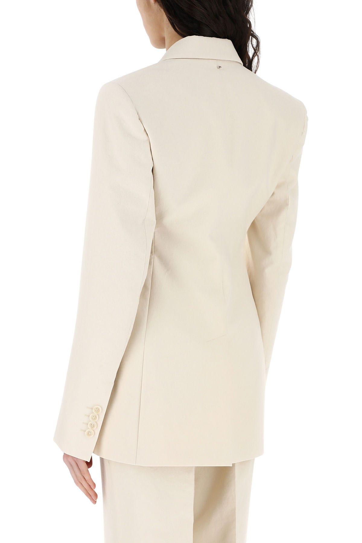 Shop Sportmax Ivory Cotton Anselmo Blazer  In Butter