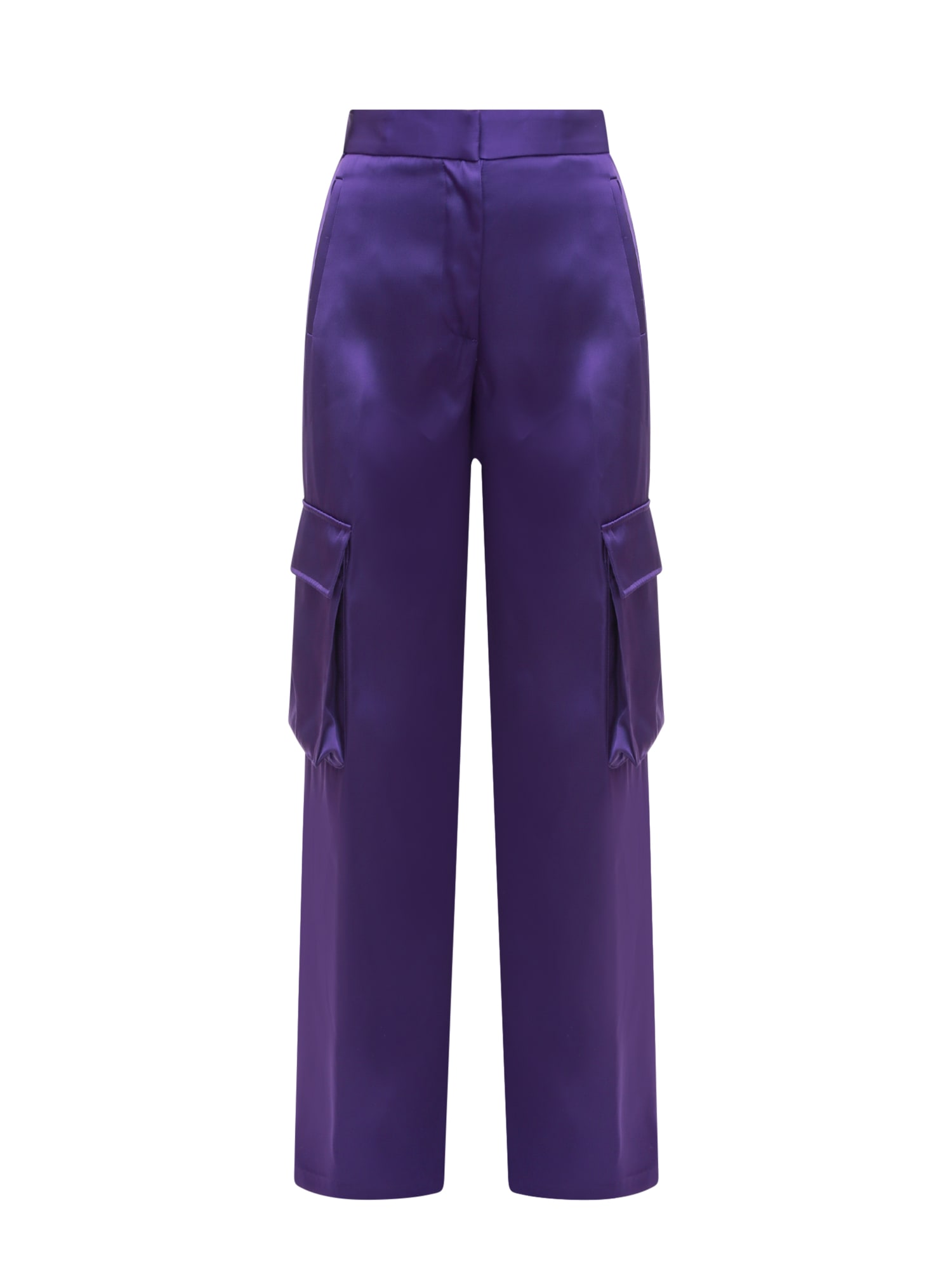 Shop Versace Trouser In Purple