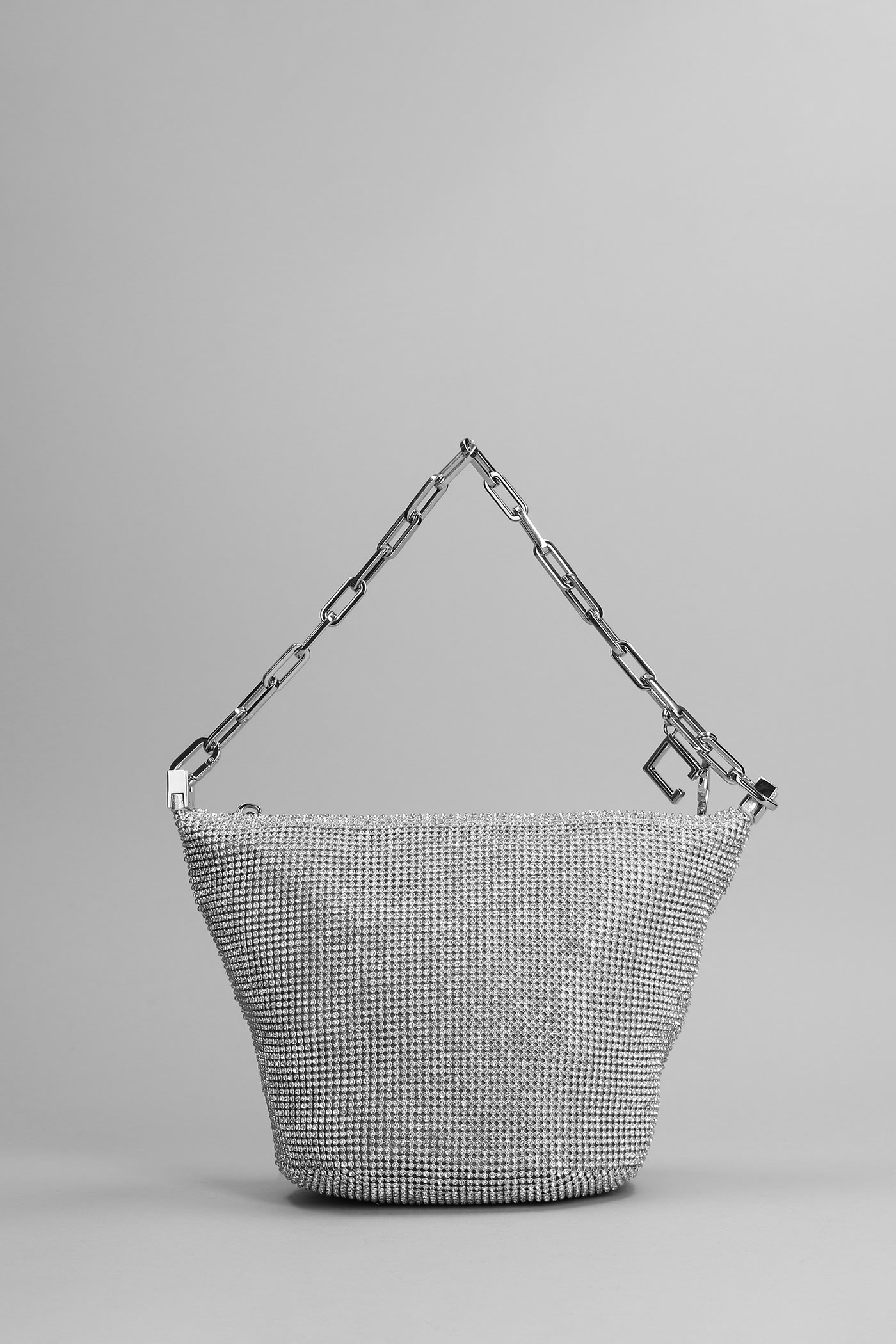 Cult Gaia Gia Shoulder Hand Bag In Silver Polyester