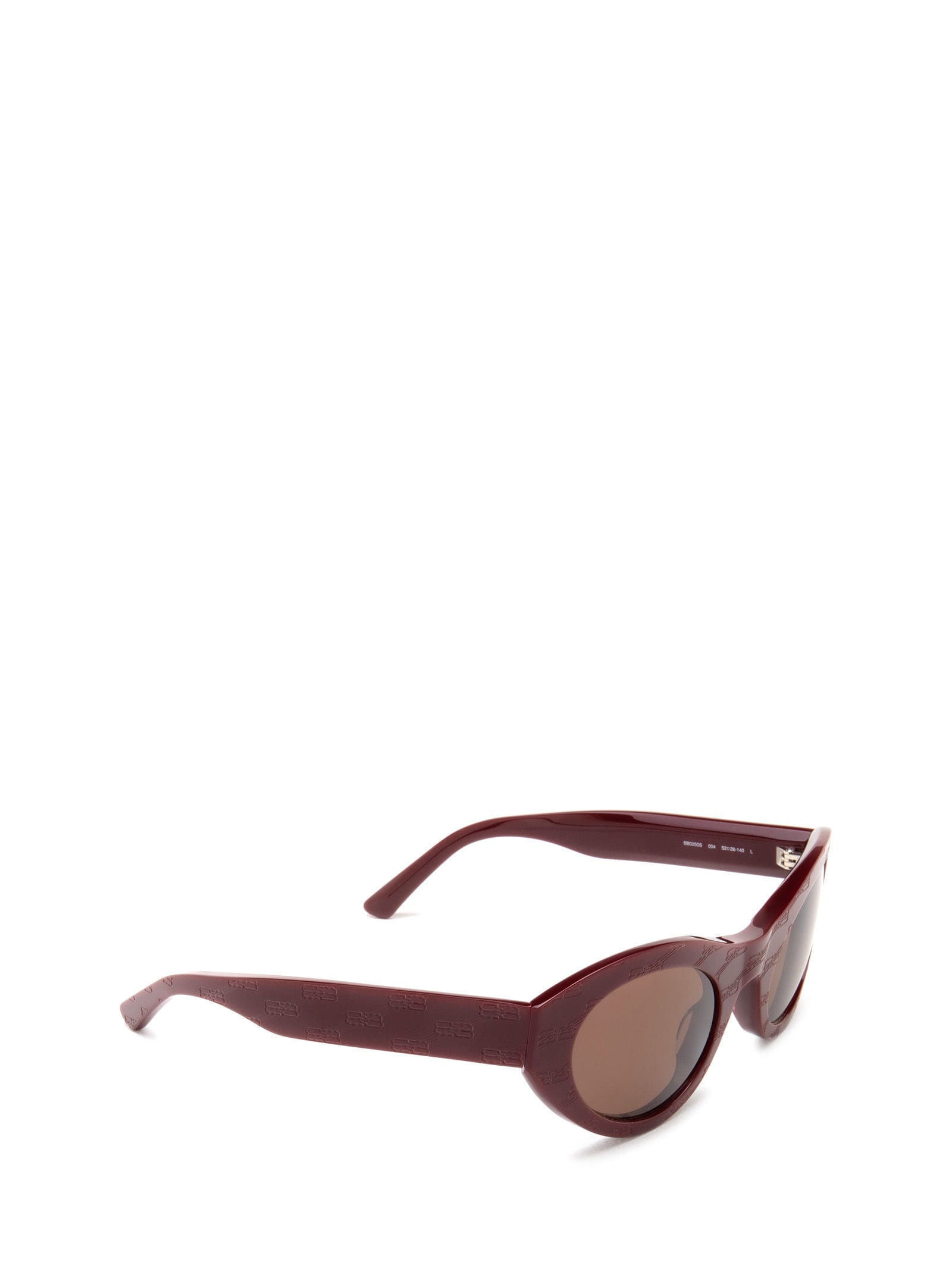 Shop Balenciaga Bb0250s Burgundy Sunglasses