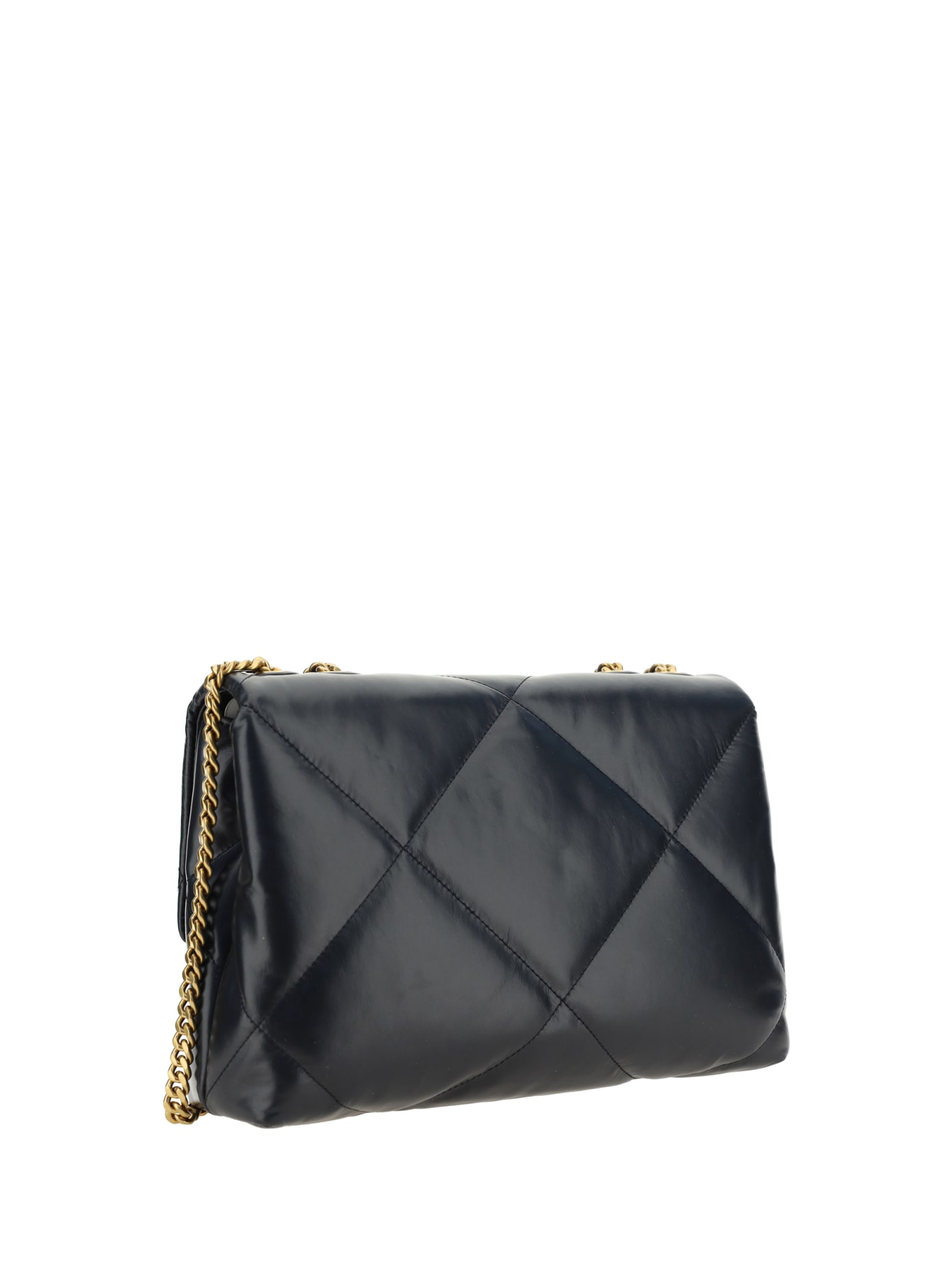Tory Burch Shoulder Convertible Kira Shoulder Bag With Diamante Trapuntatura In Black