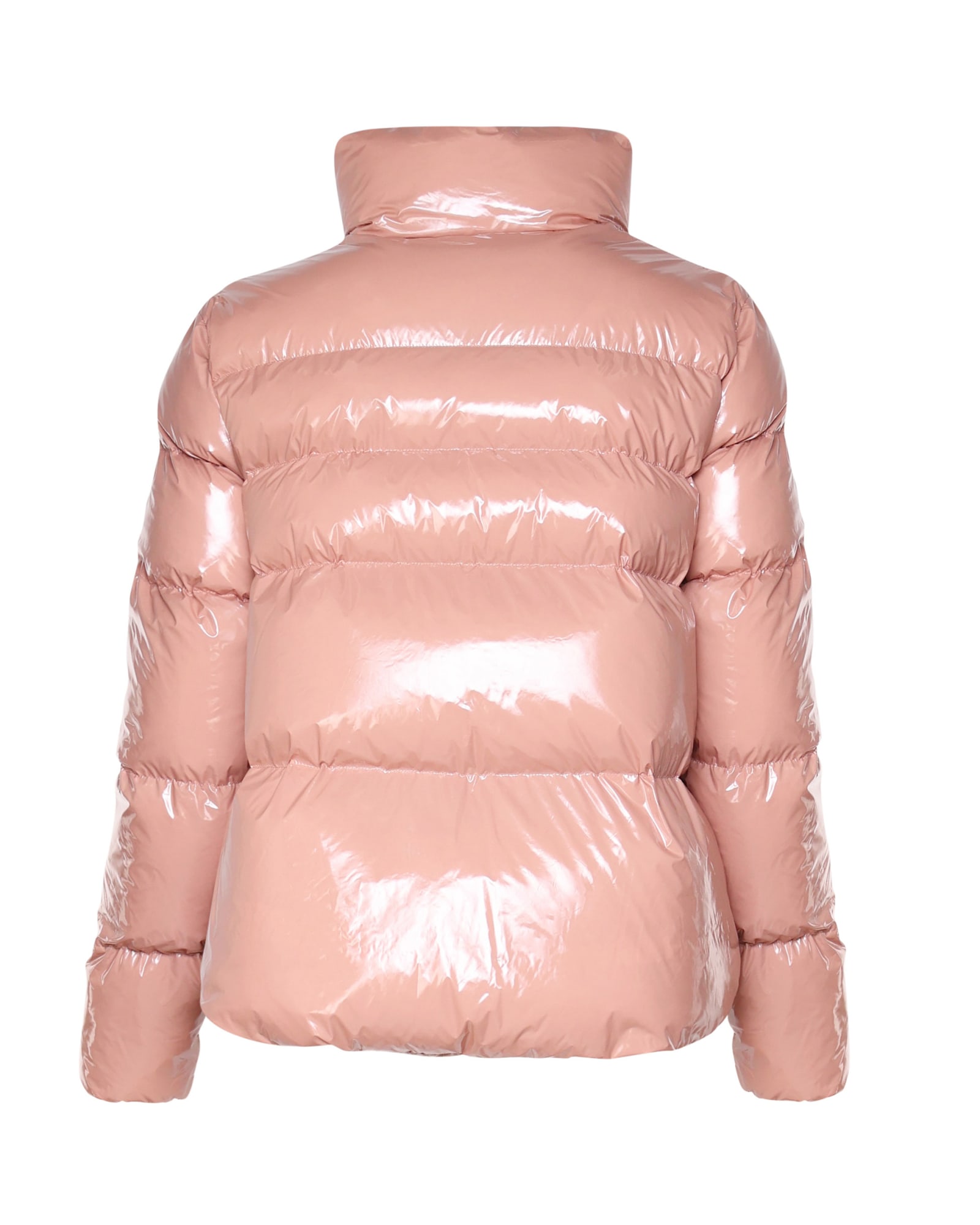 Shop Pinko Padded Nylon Jacket In Peach