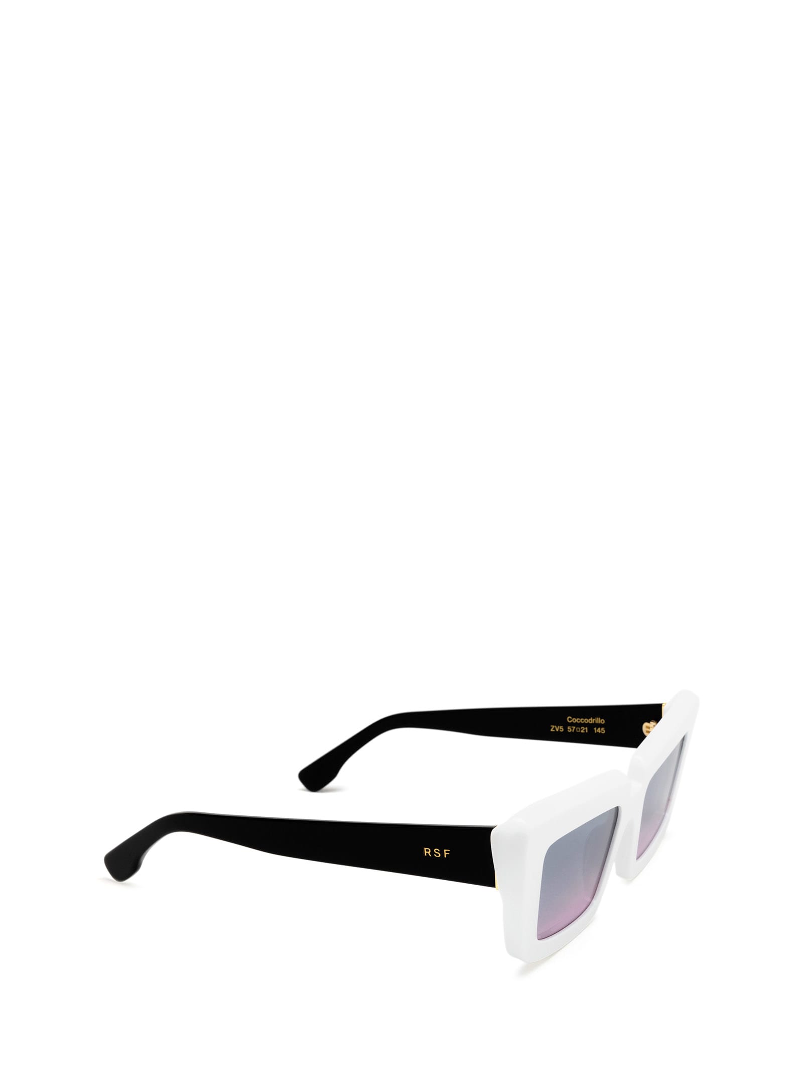 Shop Retrosuperfuture Coccodrillo White Sunglasses