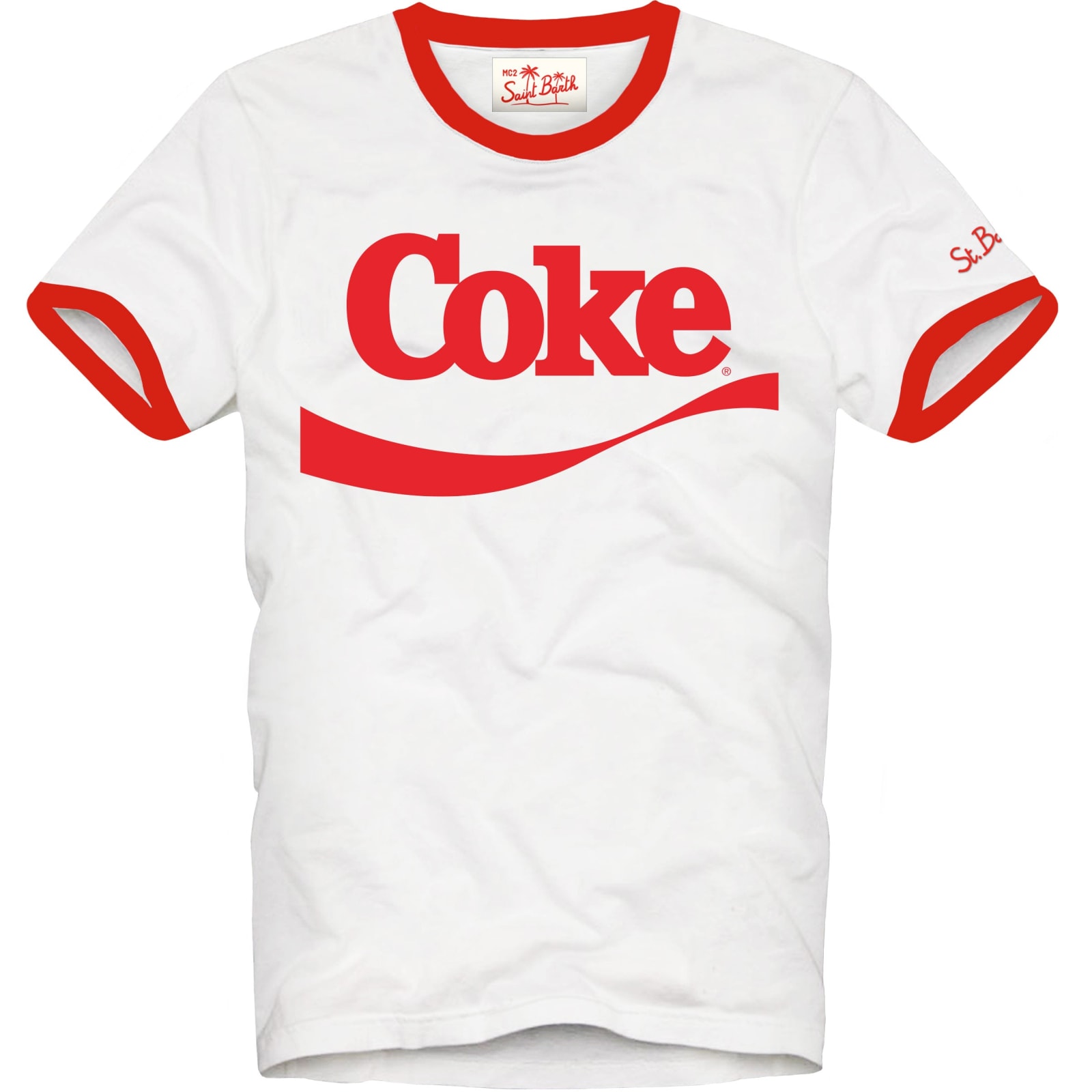MC2 Saint Barth Man Cotton T-shirt With Coca-cola Print Coca-cola® Special Edition