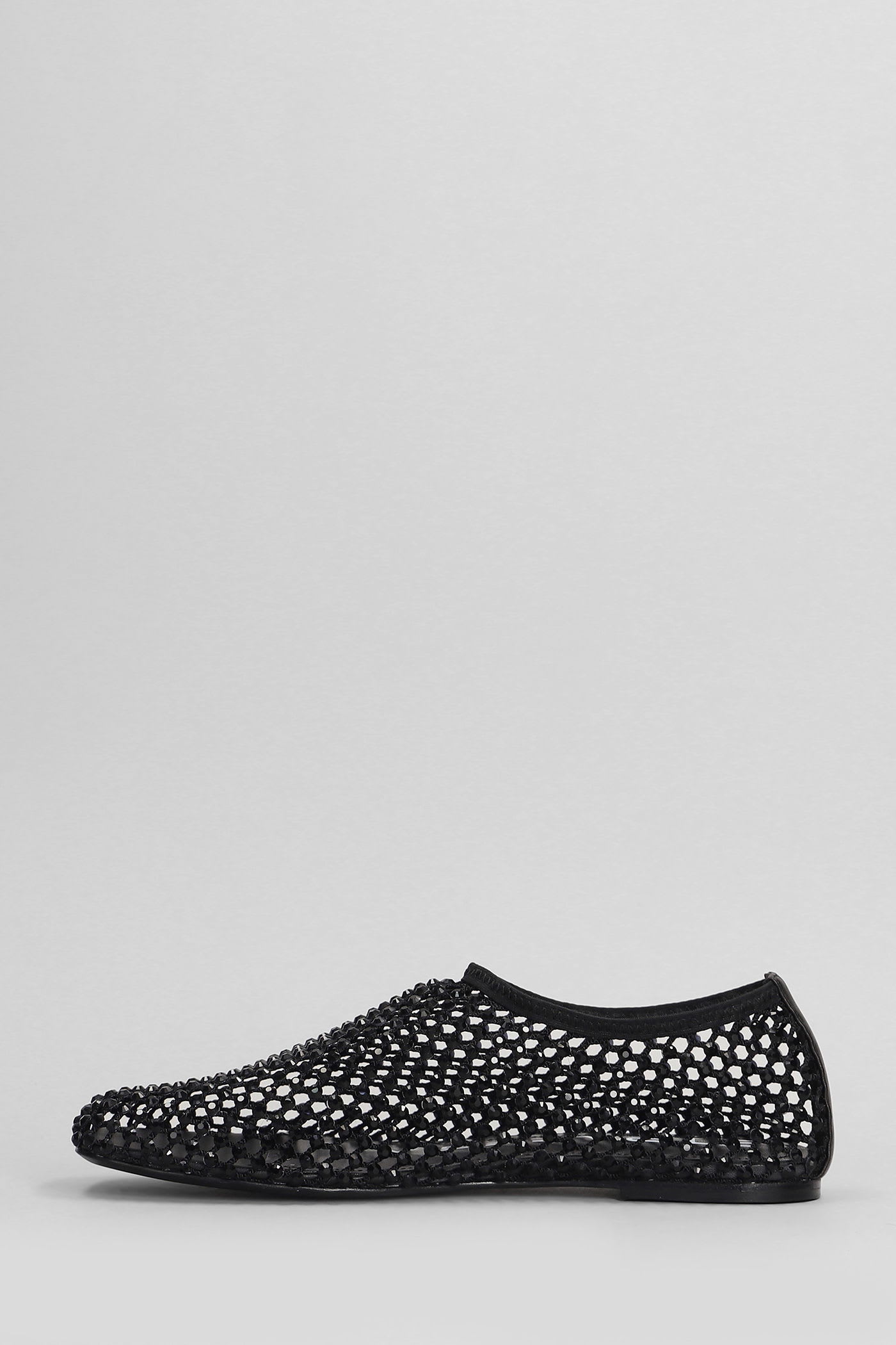 Strategia Ballet Flats In Black Leather In Black