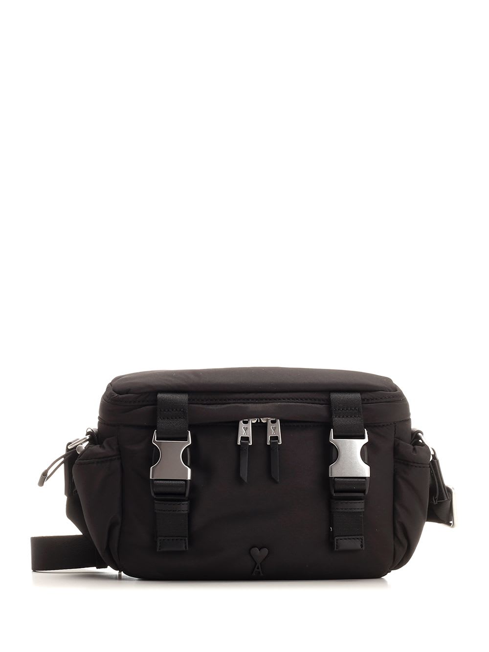 Shop Ami Alexandre Mattiussi Ami De Coeur Messenger Bag In Black