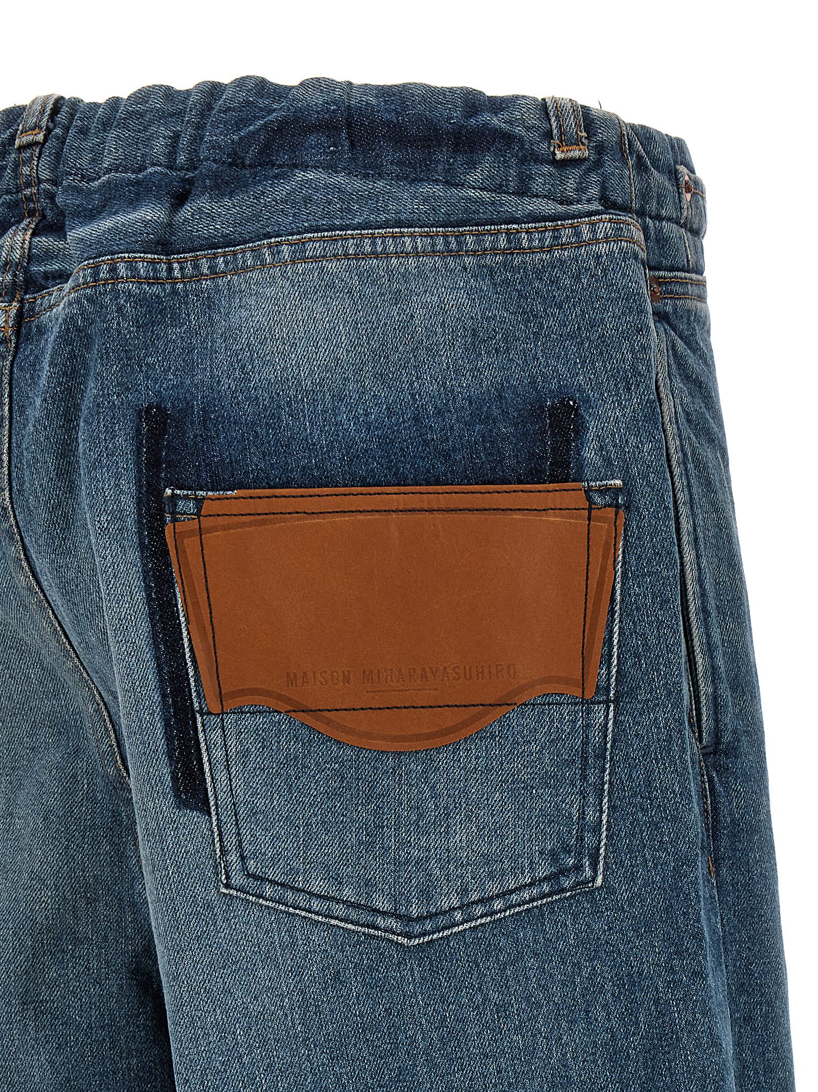 Shop Miharayasuhiro Waist Easy Jeans In Indigo