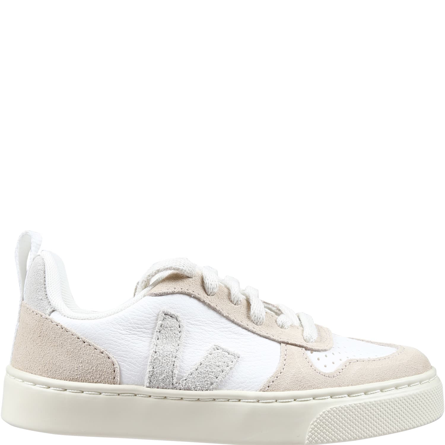 Veja White Sneakers For Kids With Logo