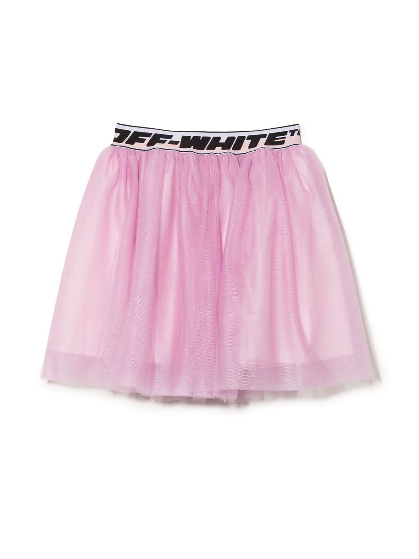 Off-White Pink Polyamide Skirt