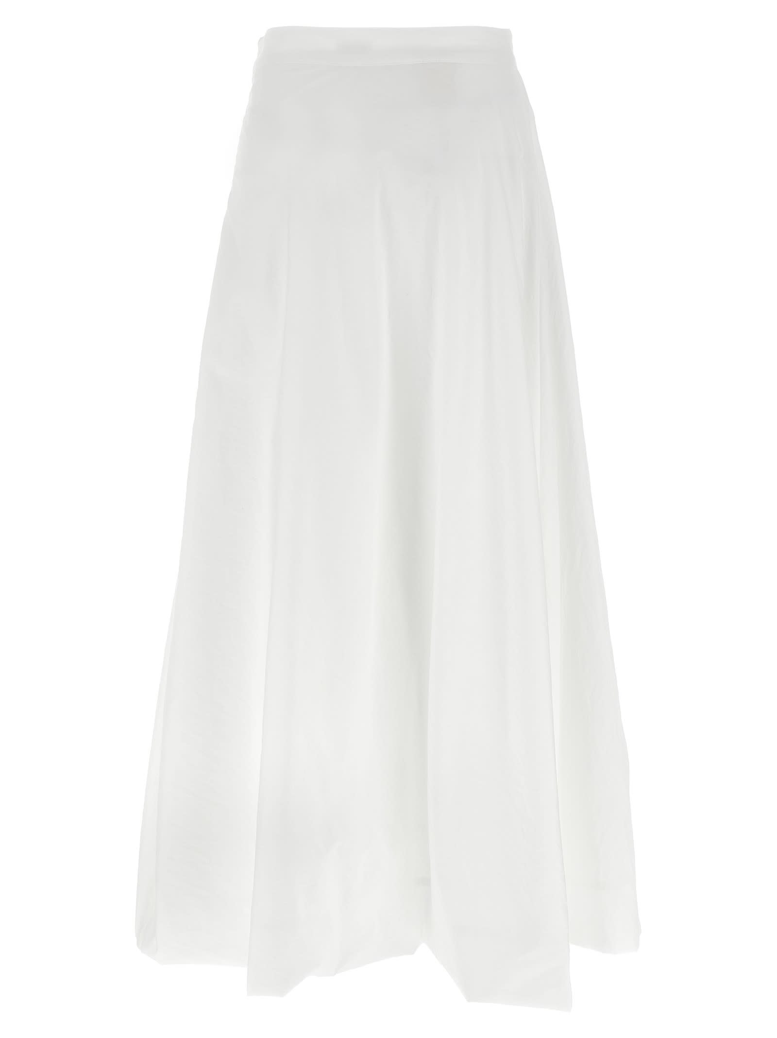 Brunello Cucinelli Bubble Hem Skirts White In Bianco Naturale