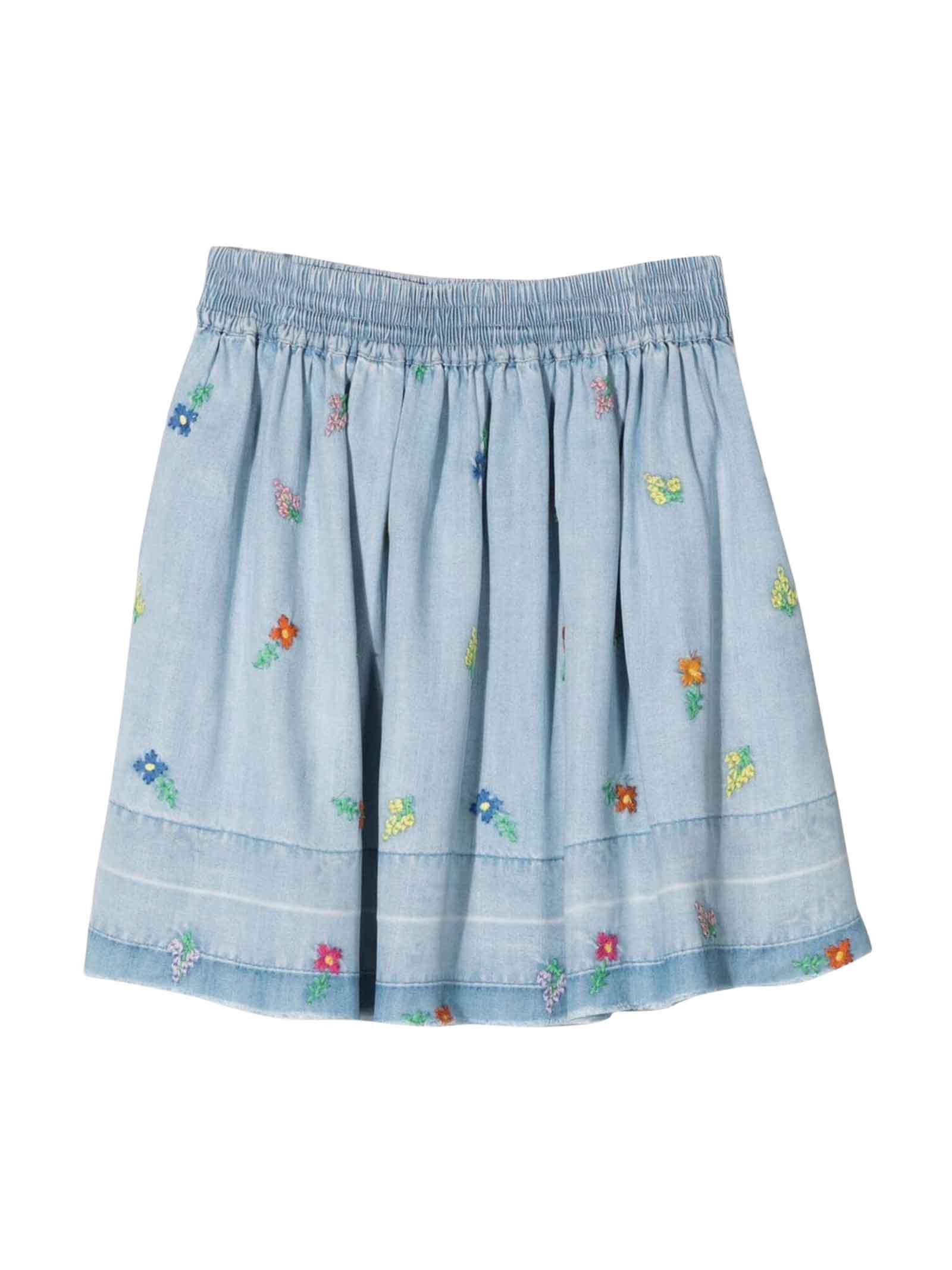 Stella McCartney Kids Baby Girl Blue Skirt