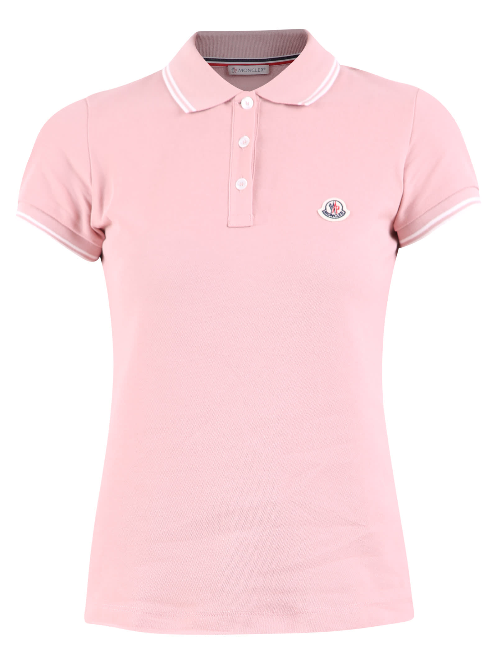 Moncler Branded Polo In Pink