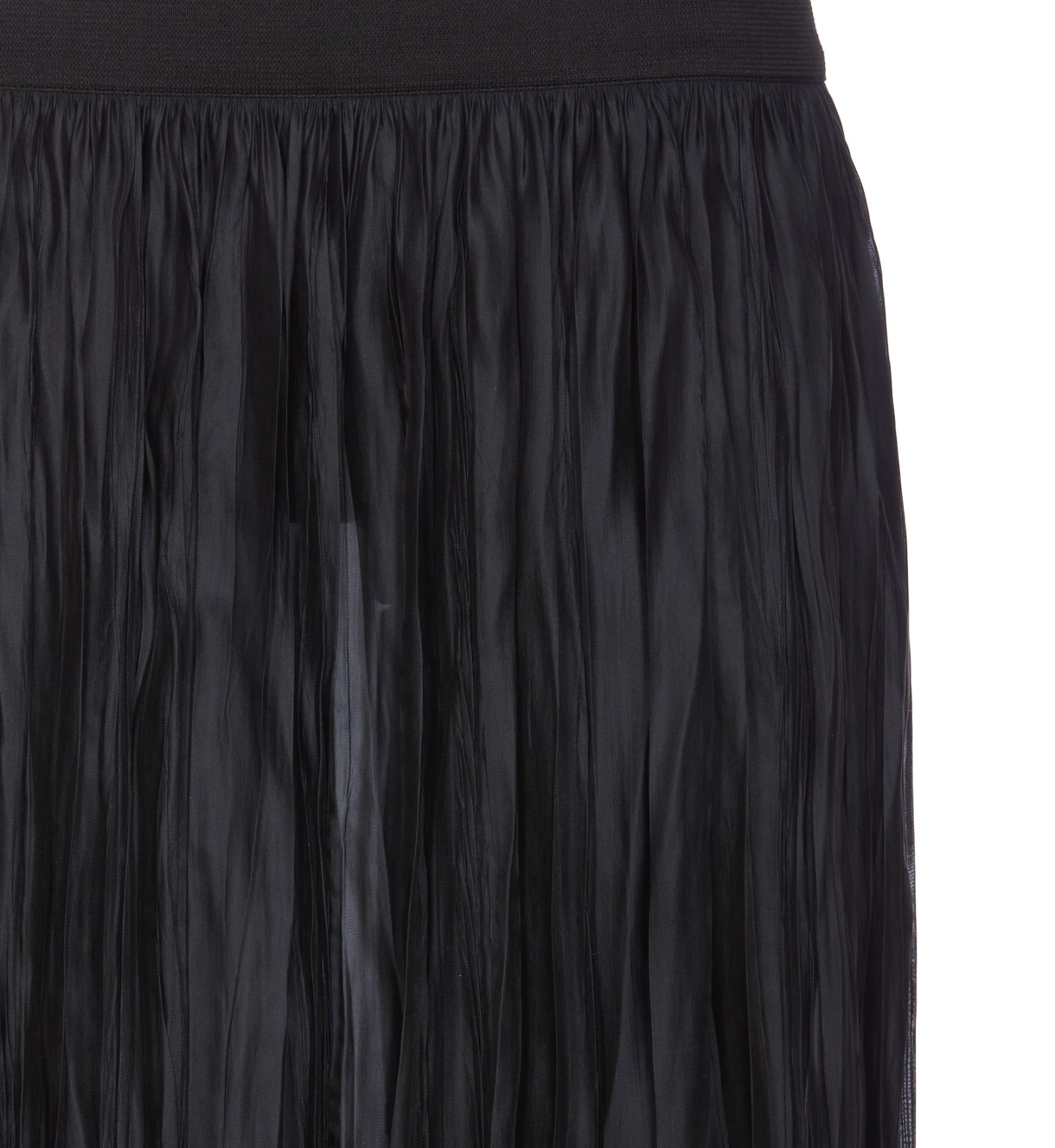 Shop Roberto Collina Long Plisse Skirt In Black