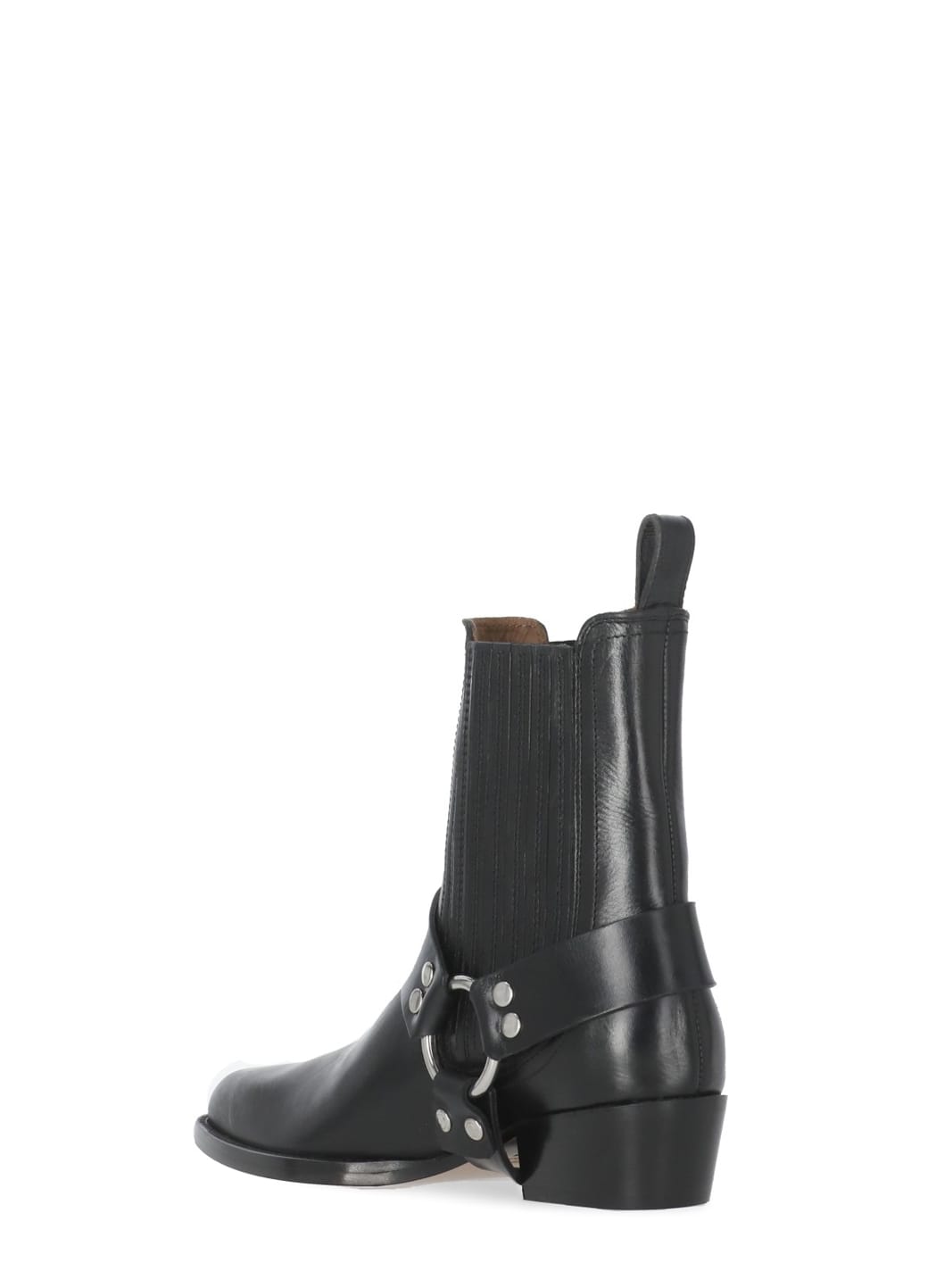 Paris Texas Helena Cowboy Ankle Boots In Black