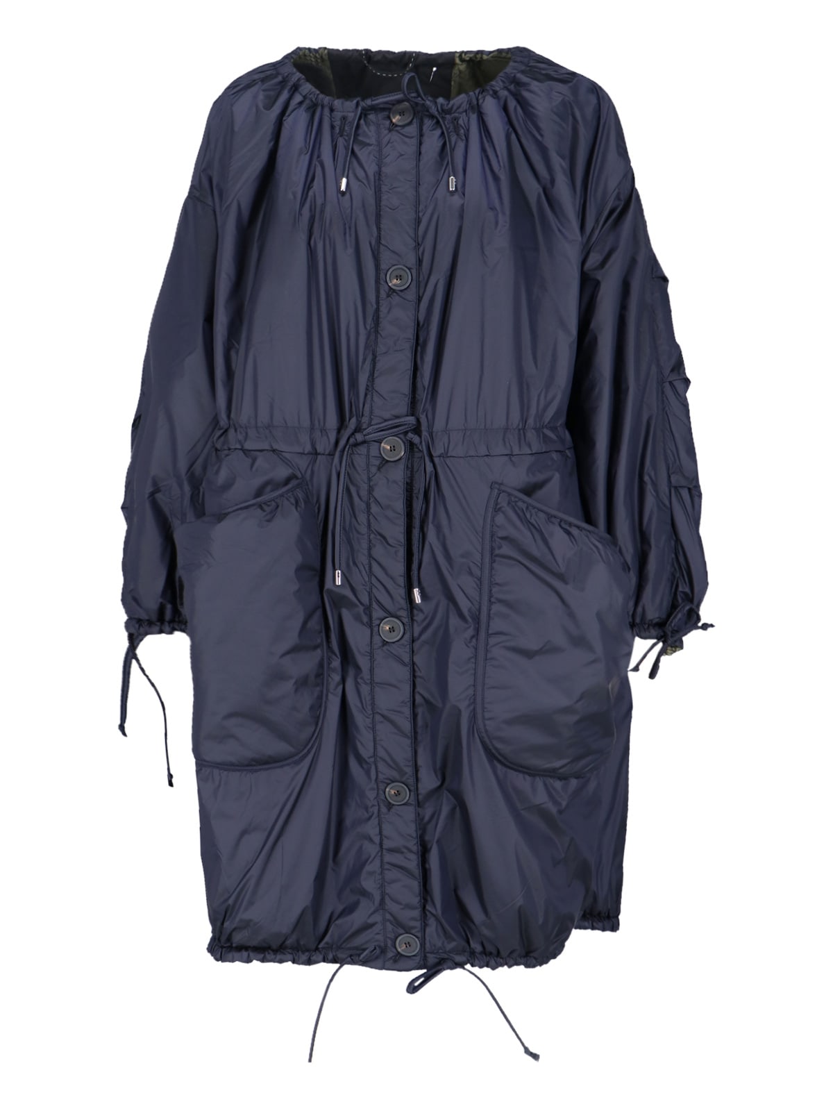 Marfa Stance Parachute Reversible Parka In Blue