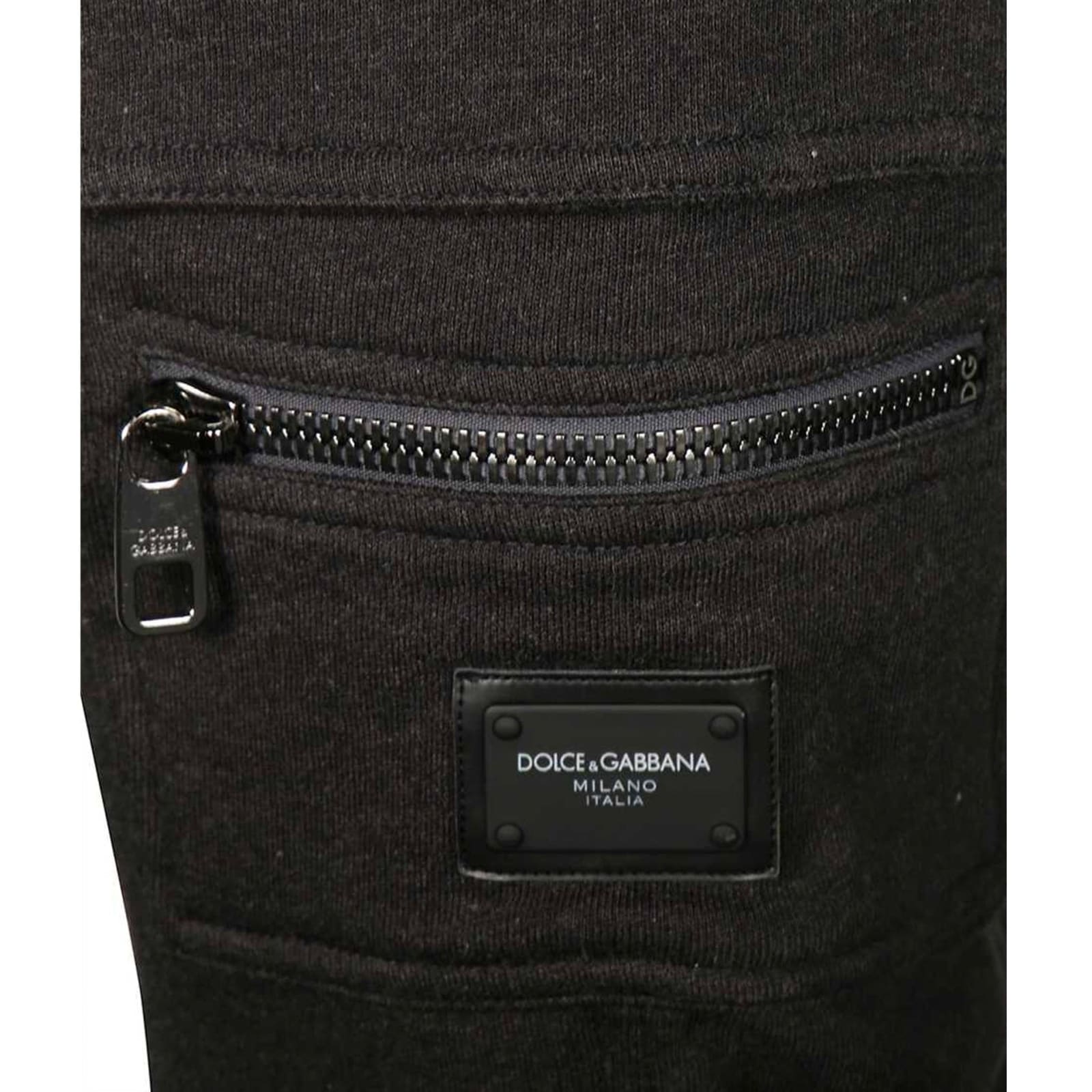 Dolce & Gabbana Gg Flora Jersey Trackpants Men In Gray