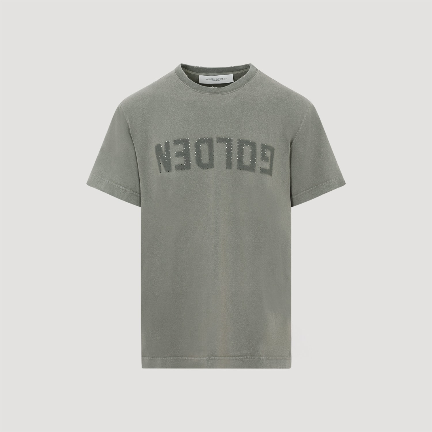 Golden Goose Golden Regular T-shirt Men In Gray
