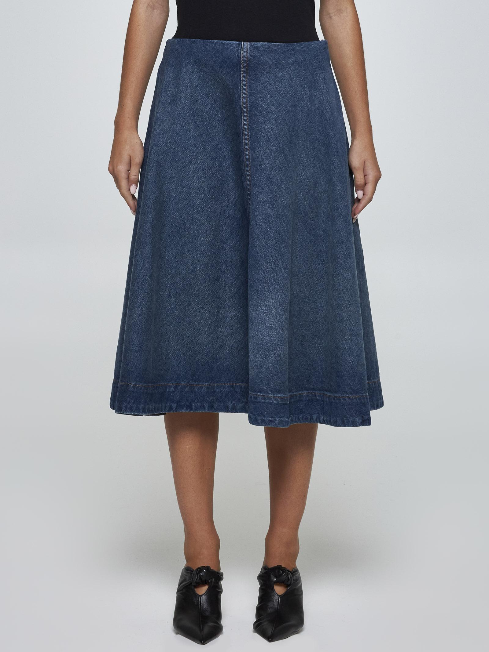 KHAITE RENTA DENIM SKIRT 