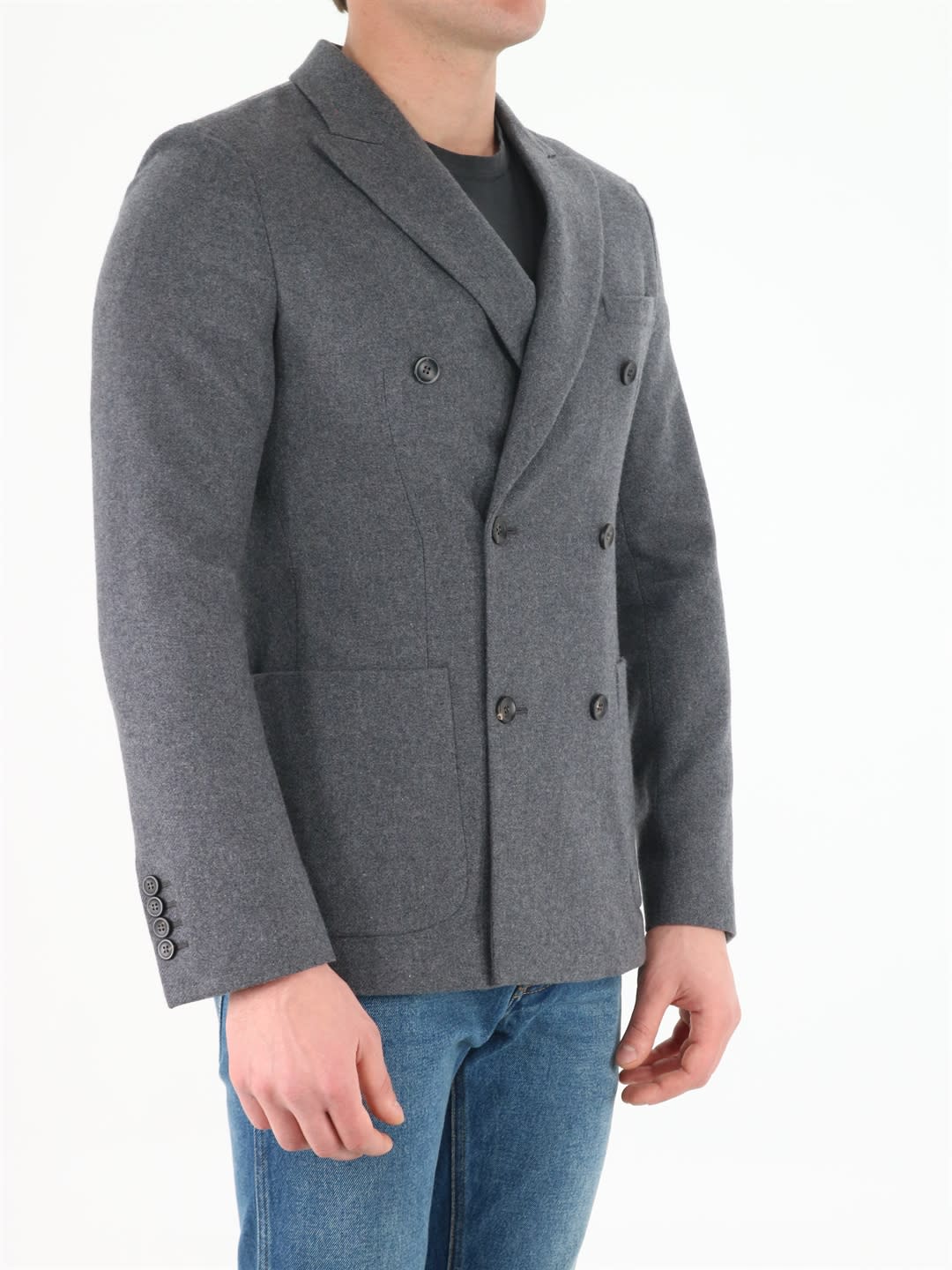 Shop Tonello Grey Cachemire Jacket