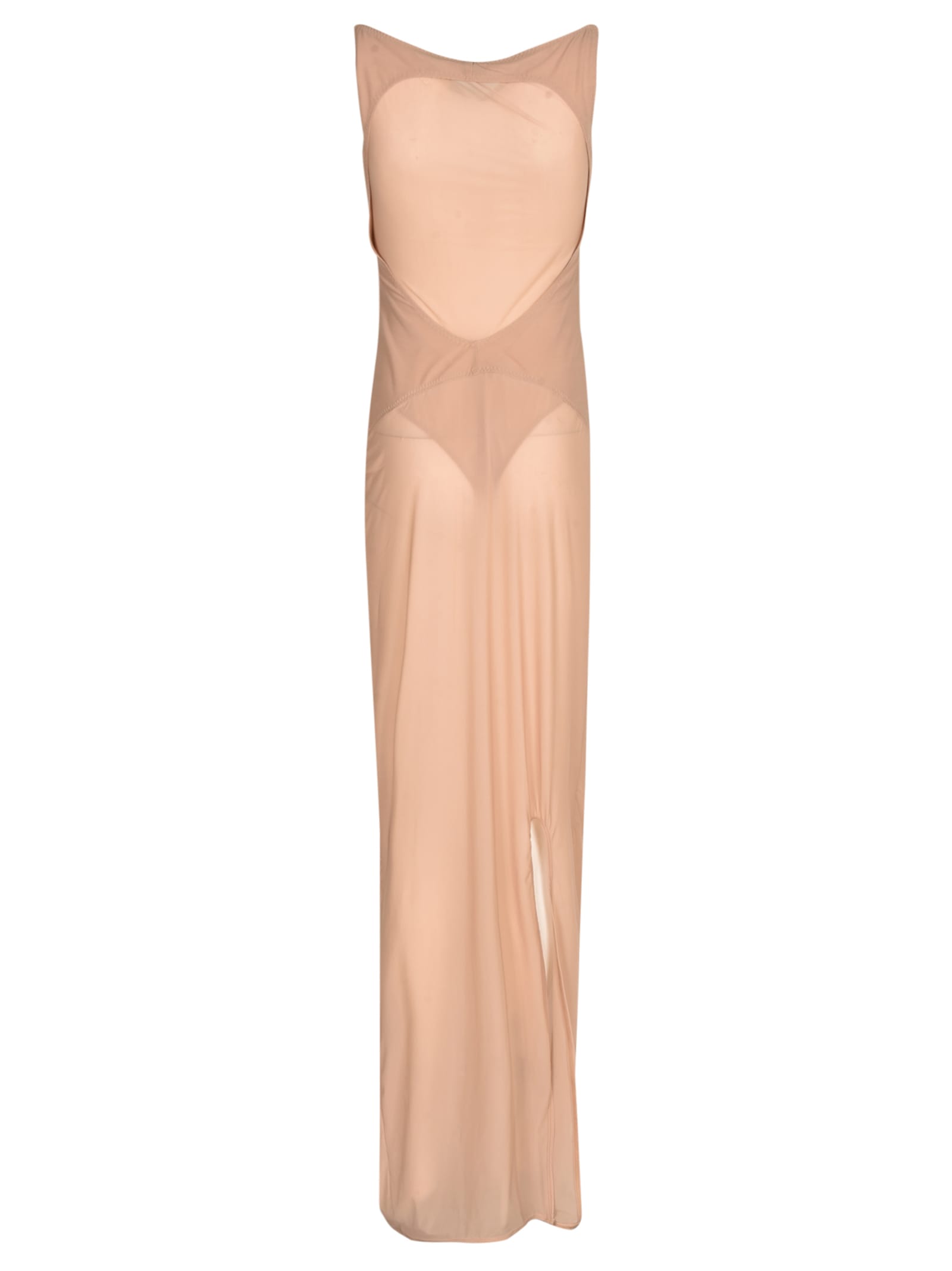 Shop Alessandro Vigilante V-neck Sleeveless Paneled Dress In Pink