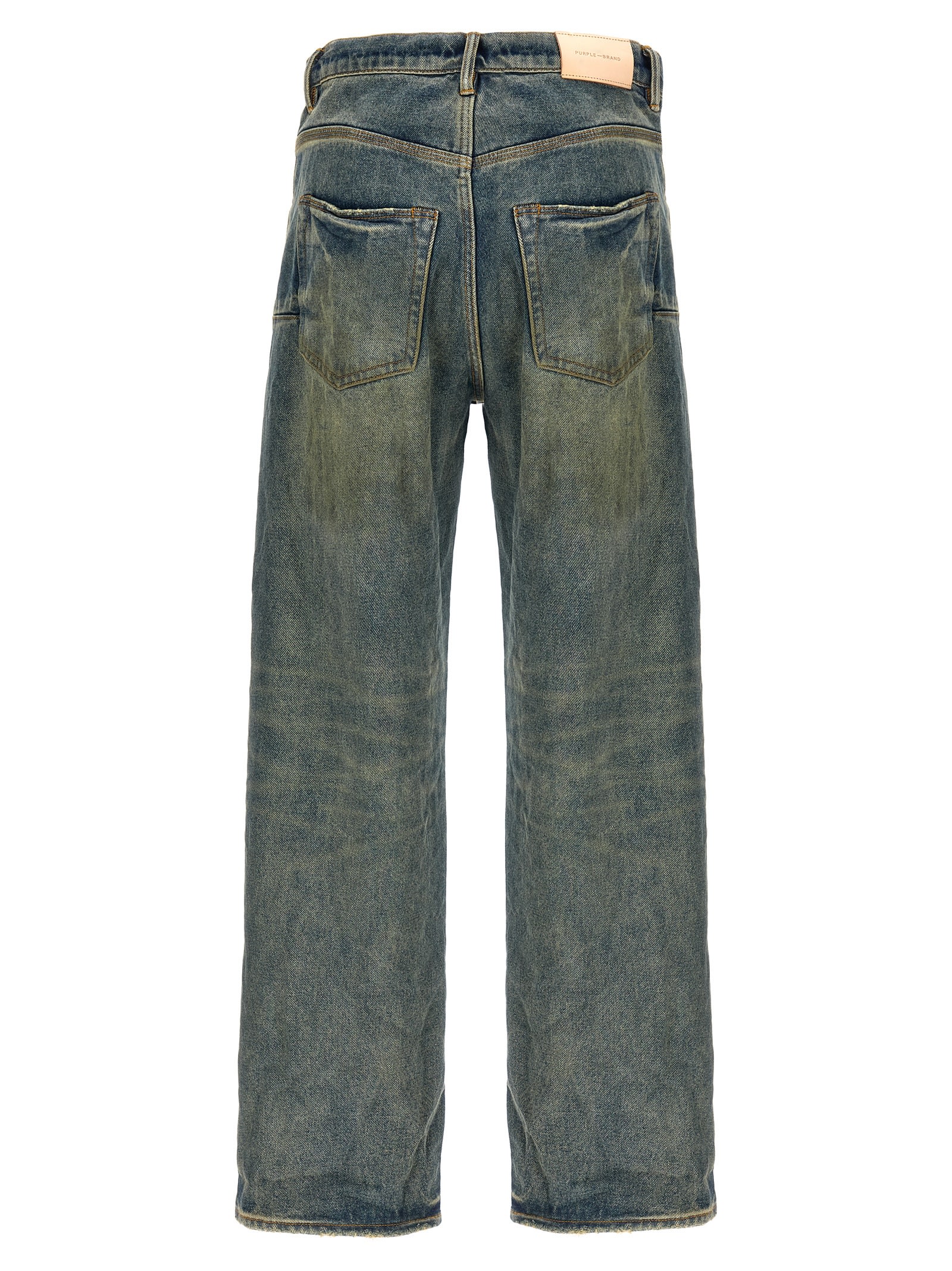 Shop Purple Brand Relaxed Vintage Dirty Jeans In Blue