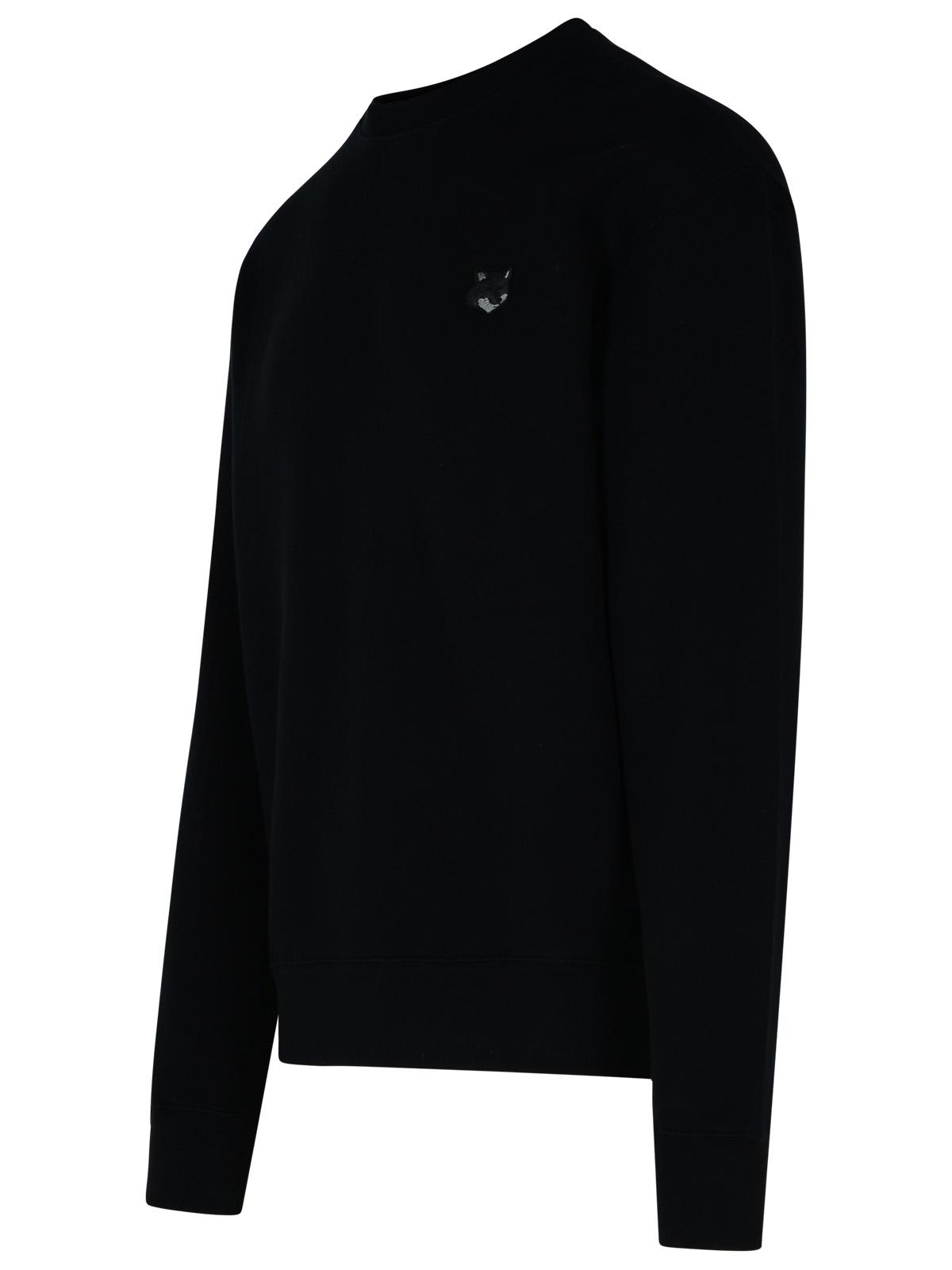 Shop Maison Kitsuné Black Cotton Sweatshirt