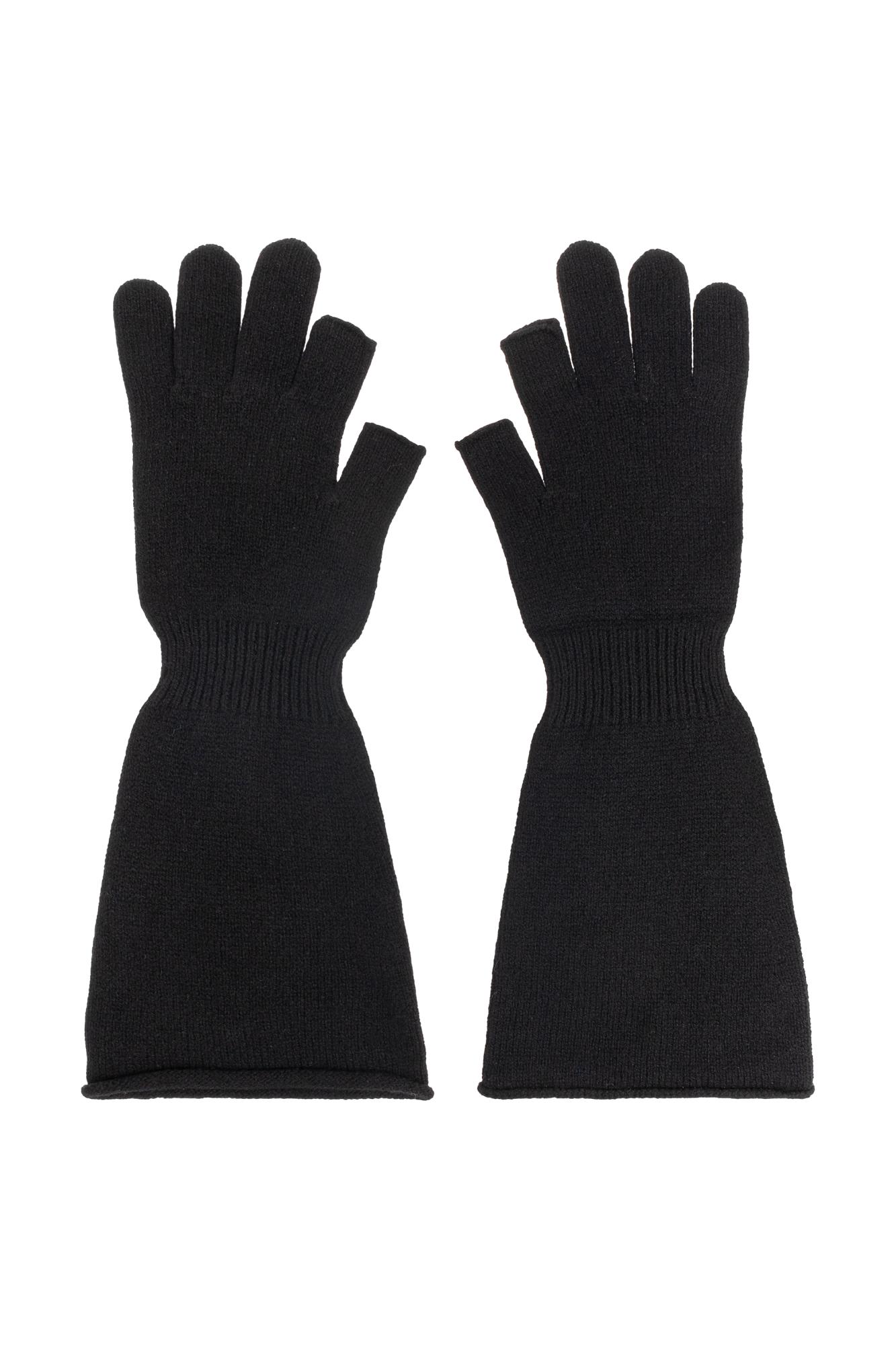 Shop Rick Owens Long Gloves In Black