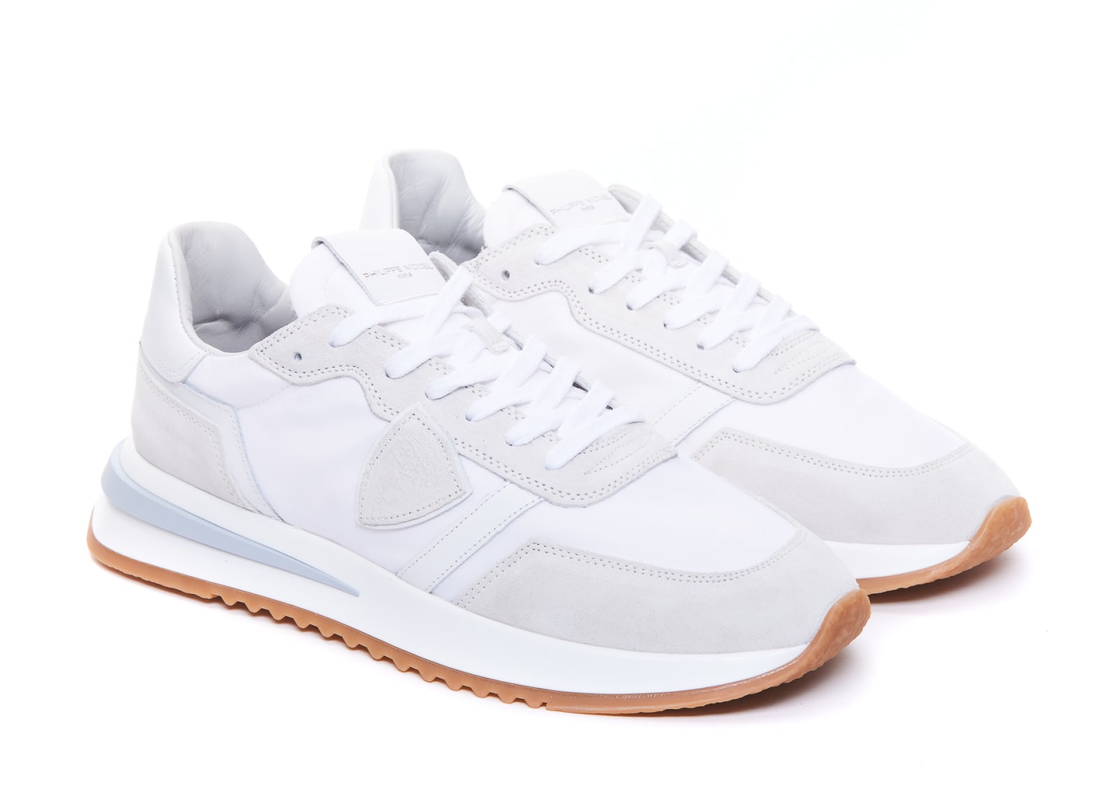 Shop Philippe Model Tropez 2.1 Sneakers In Mondial Blanc Platino
