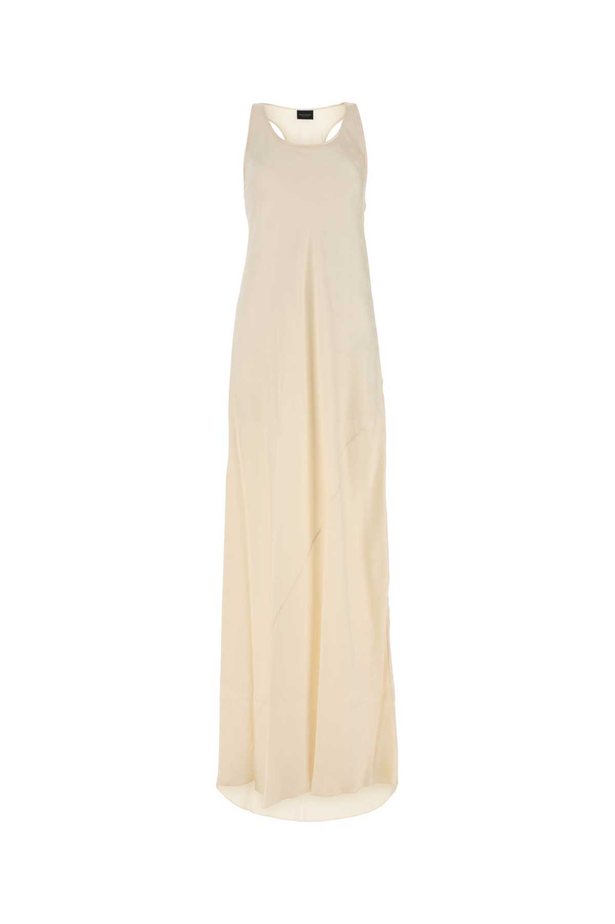 Balenciaga Ivory Satin Long Dress
