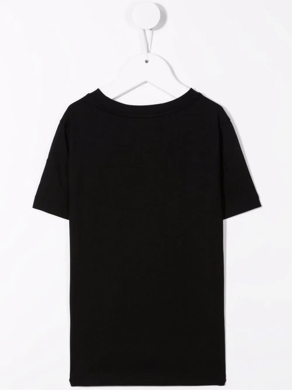 Shop Balmain Kids Black T-shirt With White Logo Print In Nero/bianco