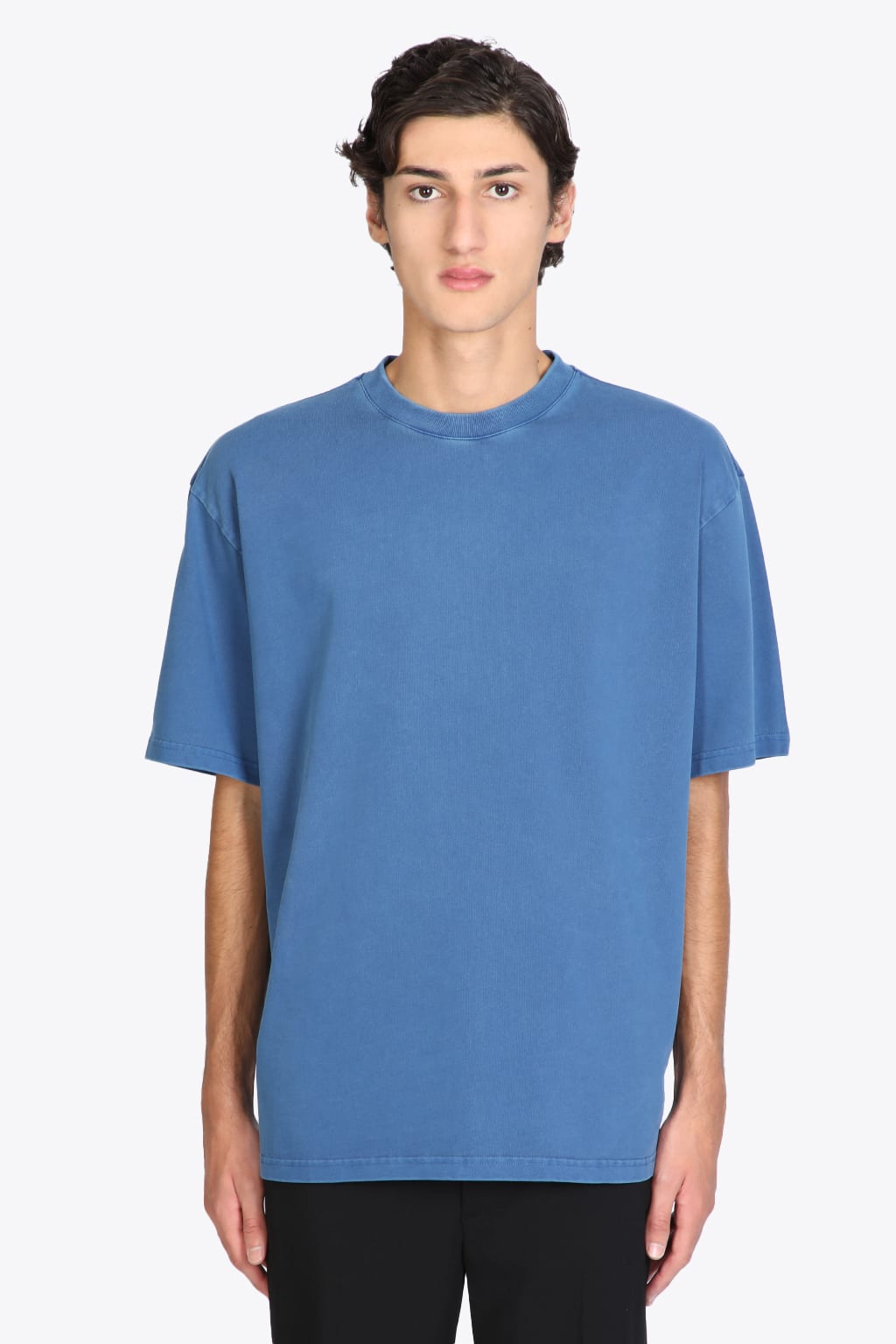 Axel Arigato Origin T-shirt Cobalt blue dyed cotton t-shirt with back logo - Origin t-shirt